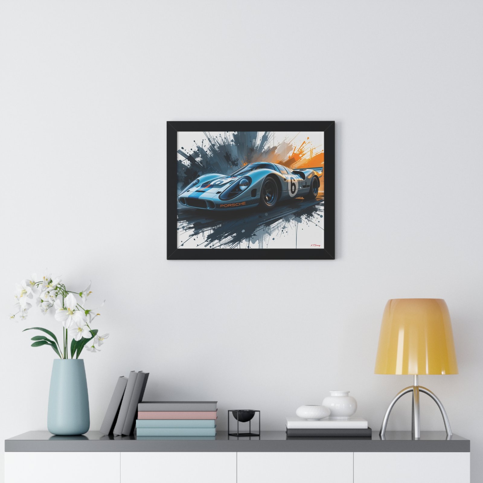 Le Mans Style Racing Car Wall Art Framed Print with 3D Textured Background | Studio Edition Collector’s Motorsport Artwork - Image 2