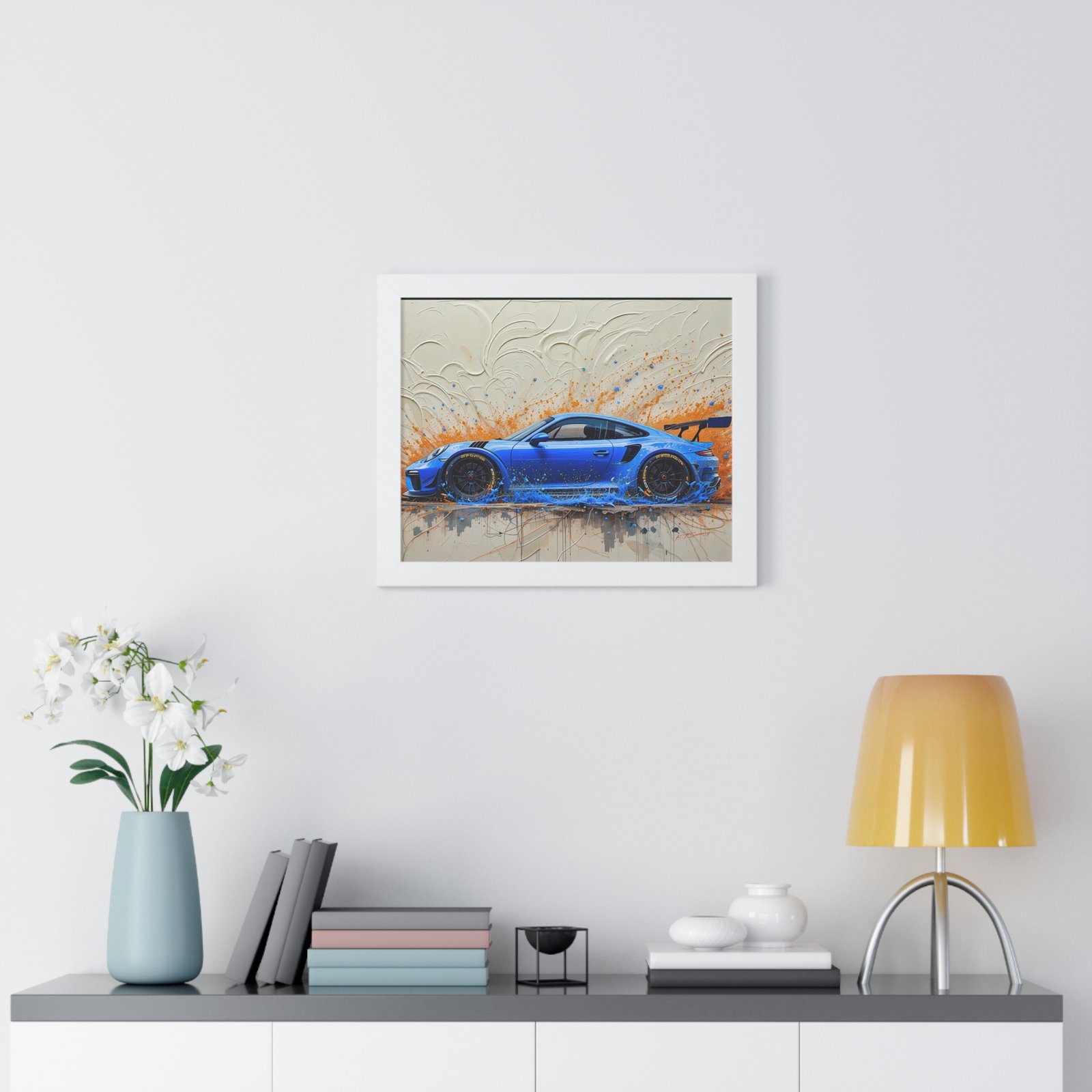 Exclusive Limited Edition Porsche 911 GT3 Art with 3D Textured Oil Paint Style Background | Collector’s Porsche Artwork - Image 29