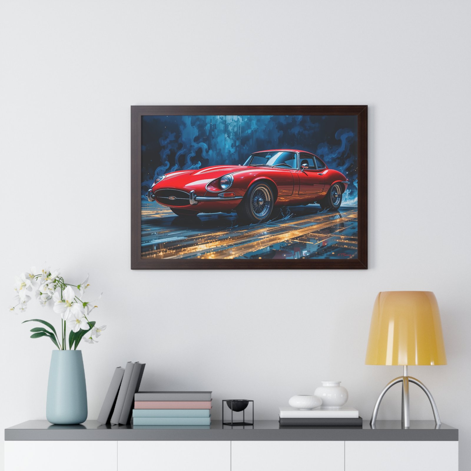 Exclusive Edition Red Jaguar XKE | Collector’s Classic Jaguar Artwork - Image 17