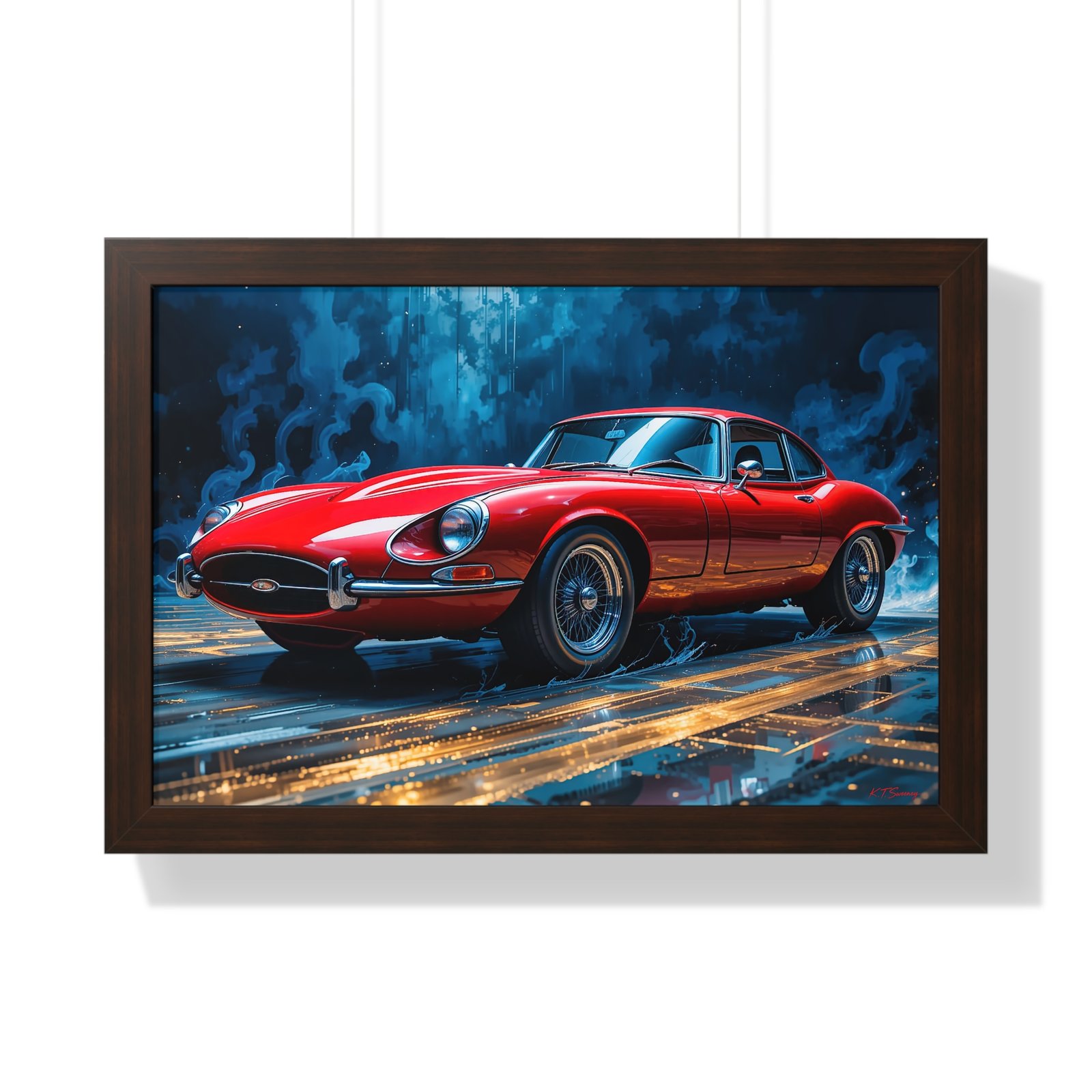 Exclusive Edition Red Jaguar XKE | Collector’s Classic Jaguar Artwork - Image 13