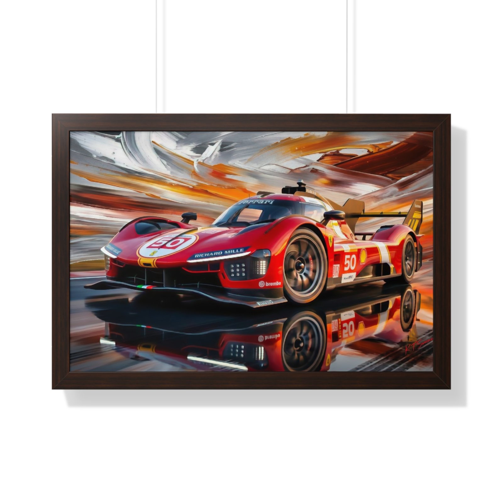 Ferrari 499P Hypercar – Le Mans IMSA Prototype Racing Art, Limited Edition Motorsport Artwork, Ferrari Racing - Image 10