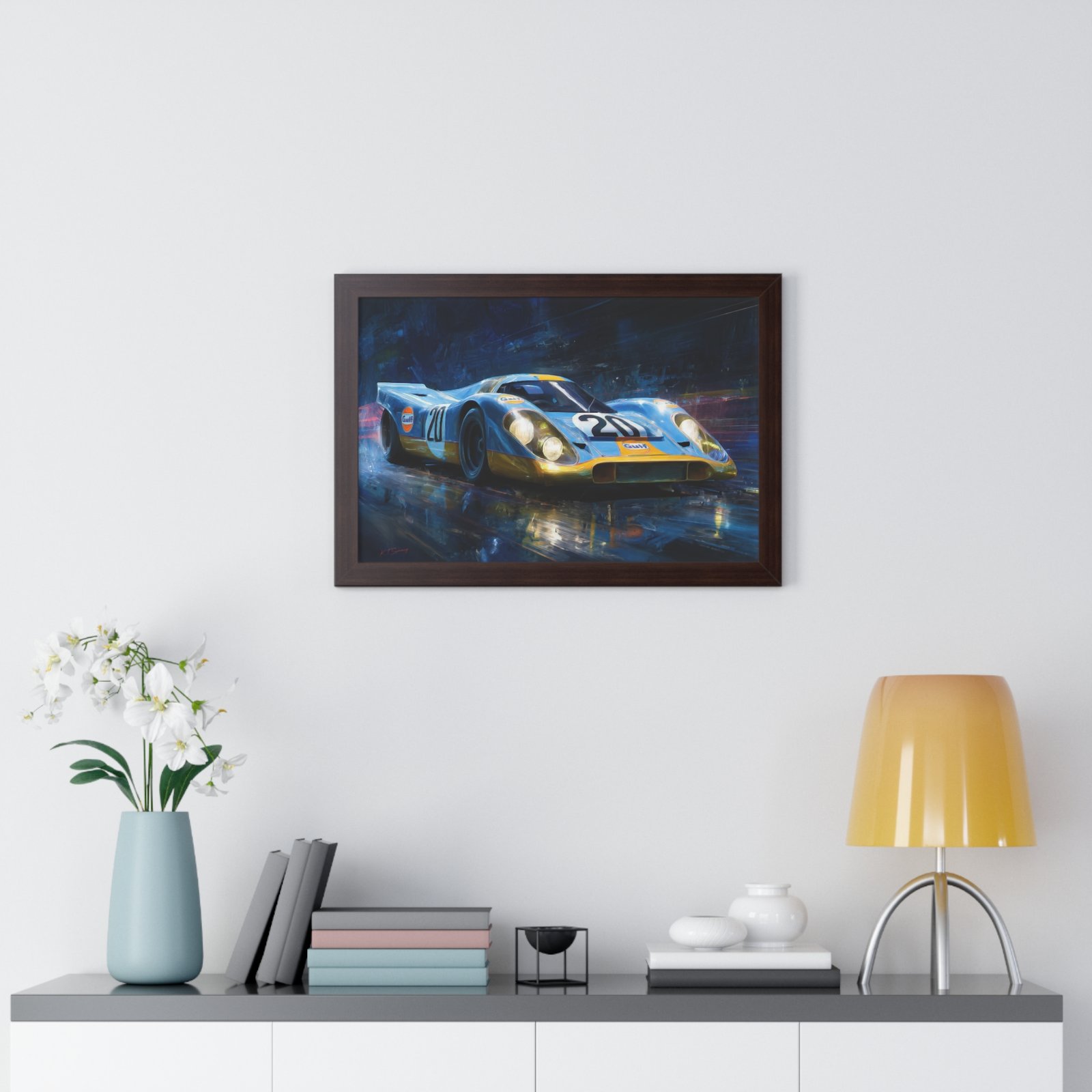 Exclusive Edition Porsche 917 Gulf Livery Wall Art Framed Print | Original Collector’s Racing Artwork - Image 8