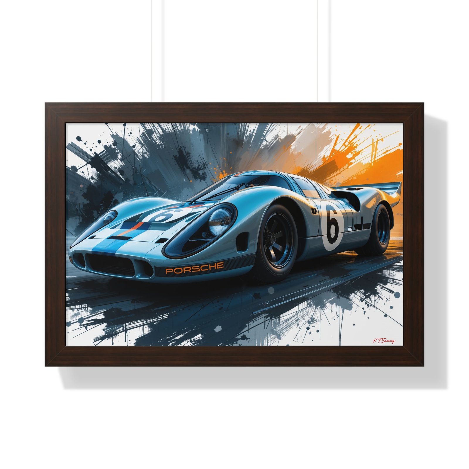Le Mans Style Racing Car Wall Art Framed Print with 3D Textured Background | Studio Edition Collector’s Motorsport Artwork - Image 13