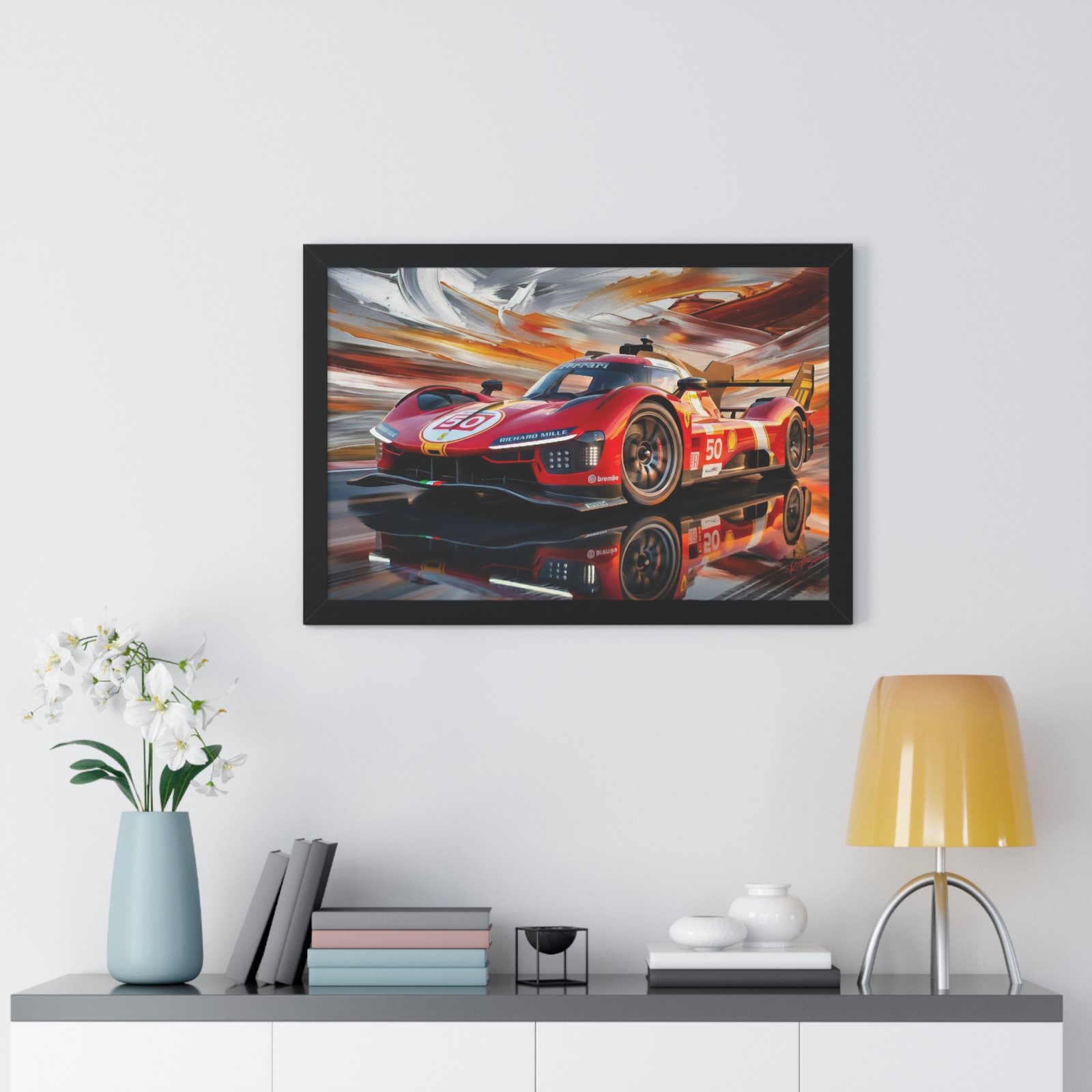 Ferrari 499P Hypercar – Le Mans IMSA Prototype Racing Art, Limited Edition Motorsport Artwork, Ferrari Racing - Image 5