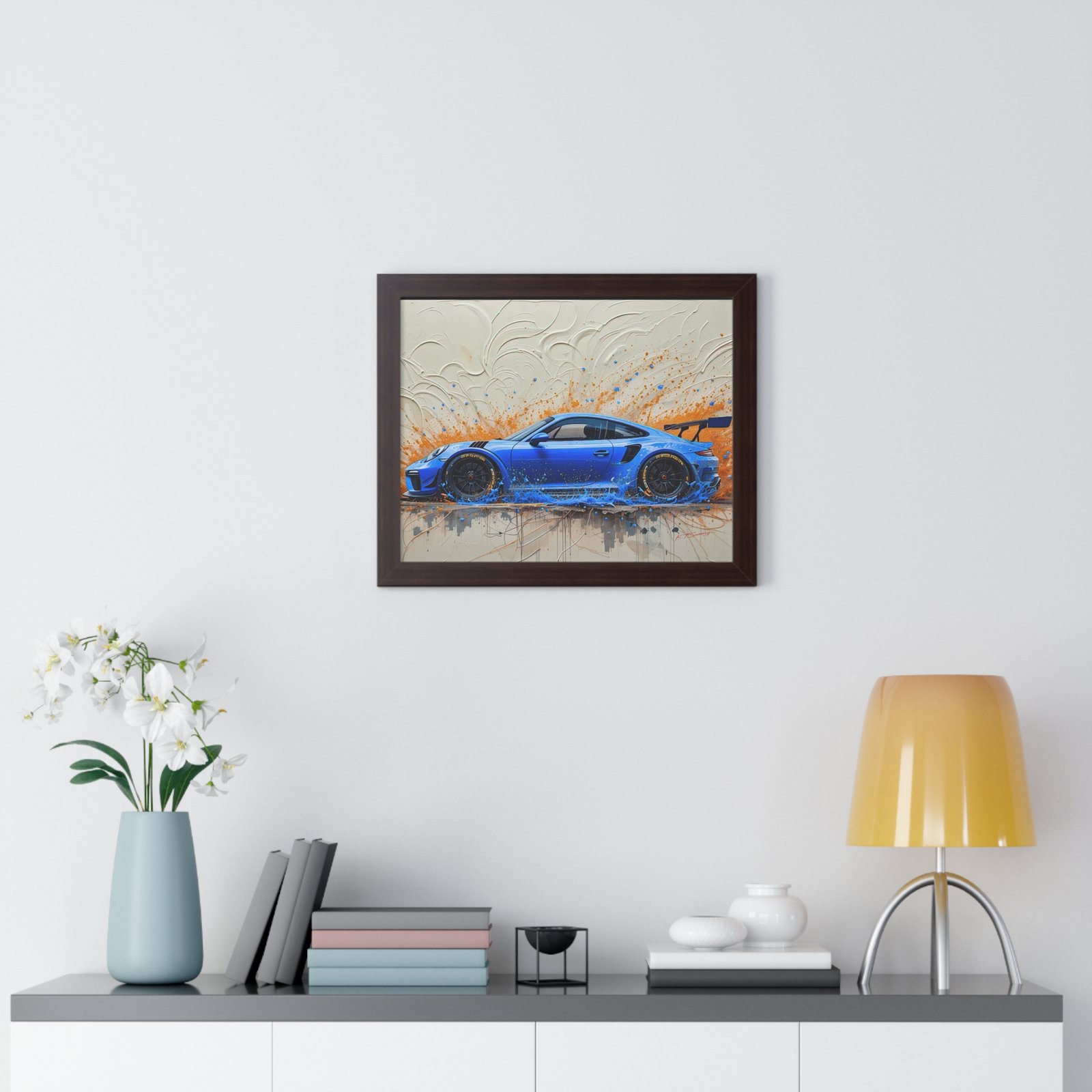 Exclusive Limited Edition Porsche 911 GT3 Art with 3D Textured Oil Paint Style Background | Collector’s Porsche Artwork - Image 17