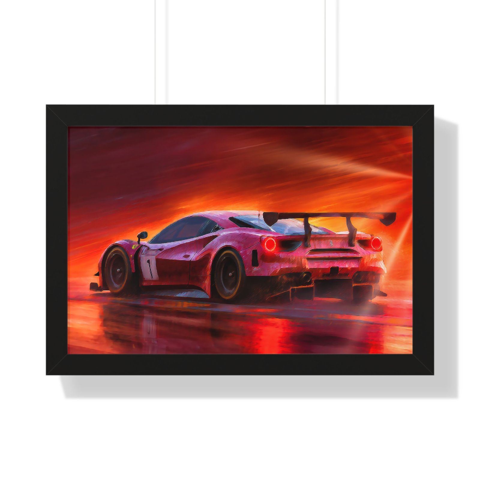 Limited Edition Ferrari IMSA GTD Racing Car Wall Art Framed Print | Collector’s Ferrari Motorsport Artwork - Image 4