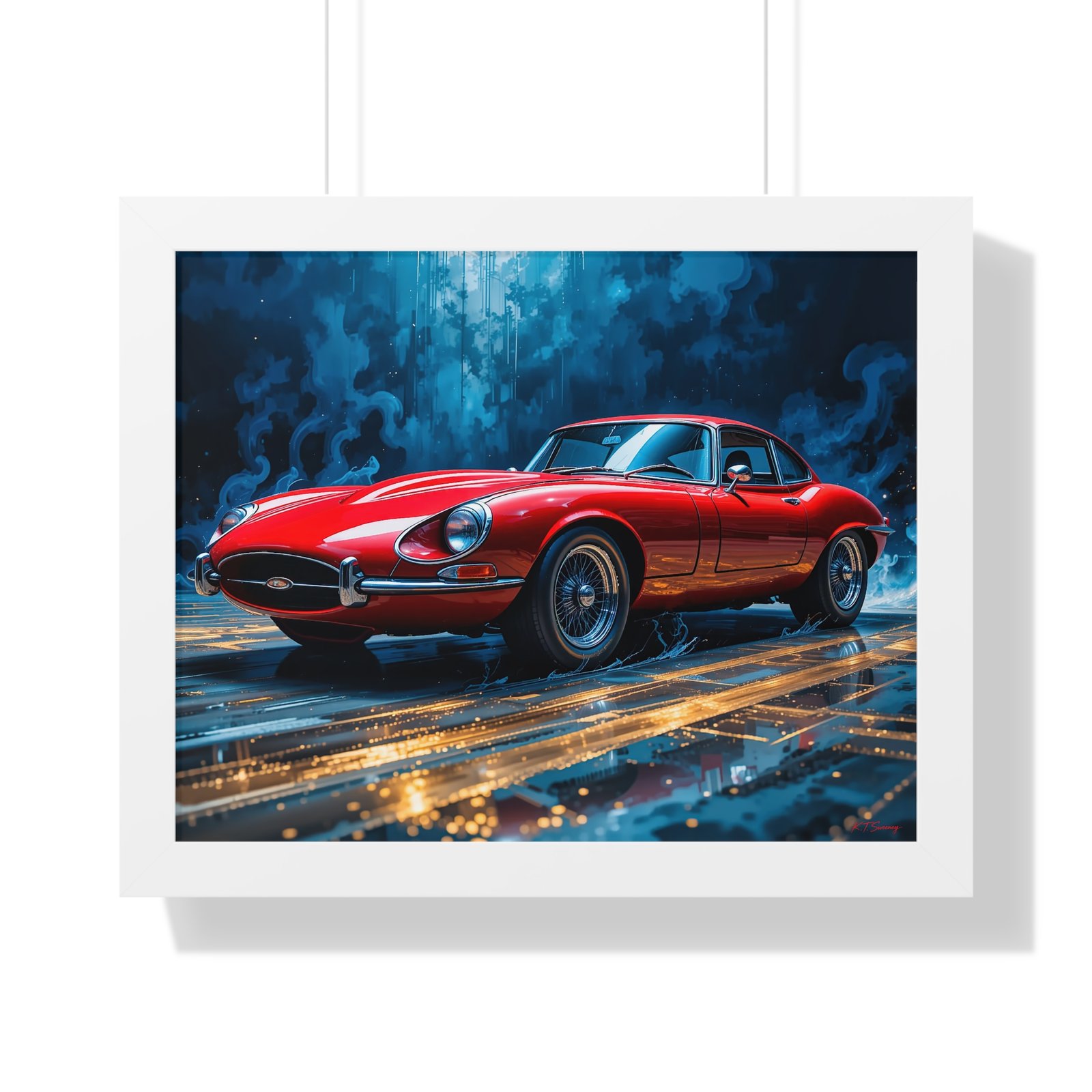 Exclusive Edition Red Jaguar XKE | Collector’s Classic Jaguar Artwork - Image 19
