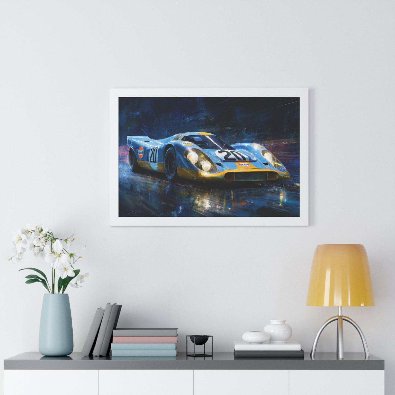 Exclusive Edition Porsche 917 Gulf Livery Wall Art Framed Print | Original Collector’s Racing Artwork - Image 17