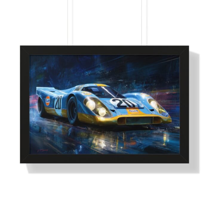 Exclusive Edition Porsche 917 Gulf Livery Wall Art Framed Print | Original Collector’s Racing Artwork