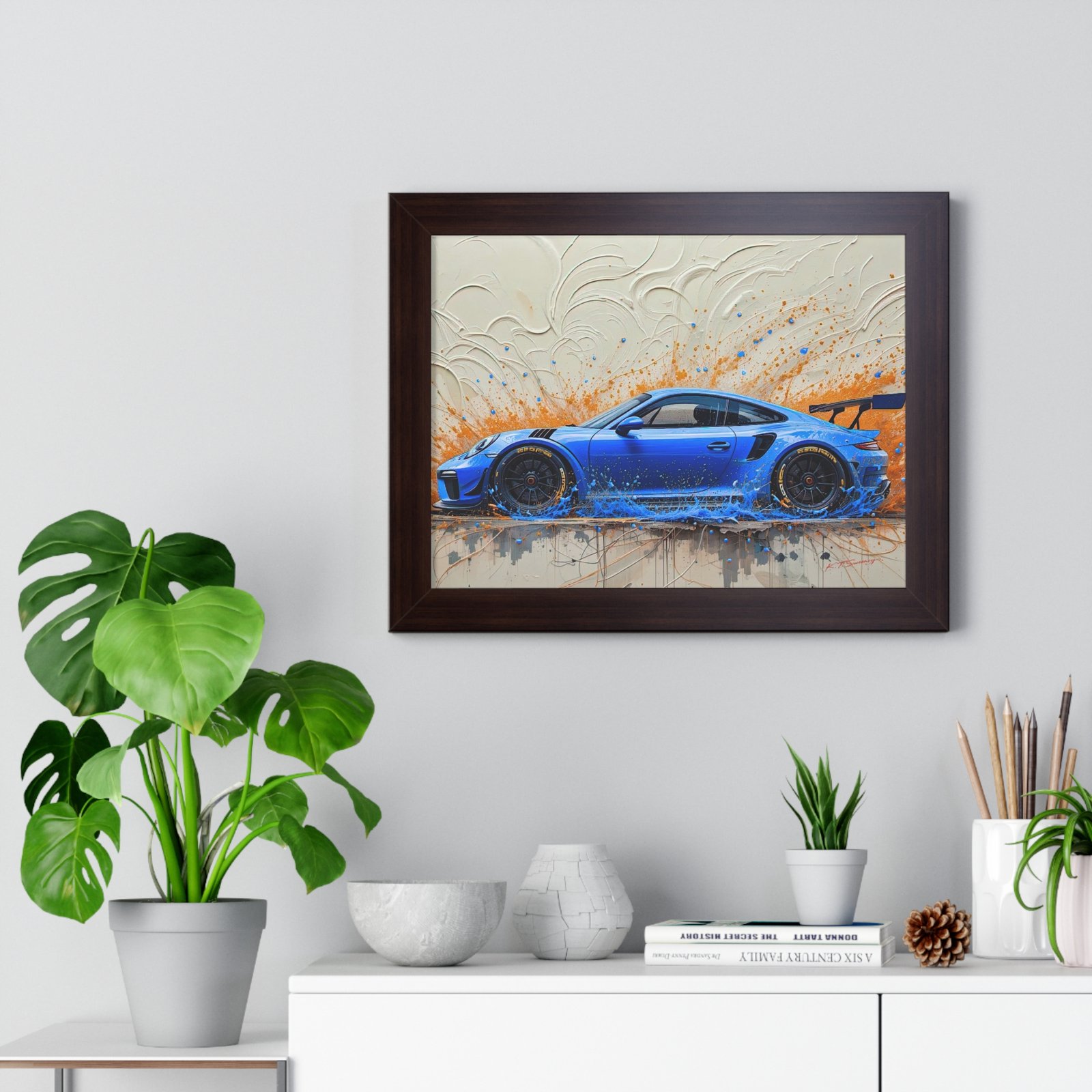 Exclusive Limited Edition Porsche 911 GT3 Art with 3D Textured Oil Paint Style Background | Collector’s Porsche Artwork - Image 14