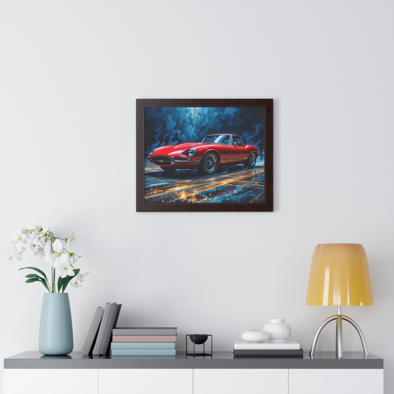 Exclusive Edition Red Jaguar XKE | Collector’s Classic Jaguar Artwork - Image 11