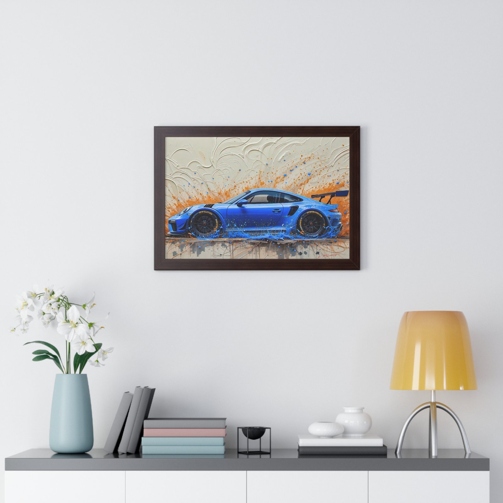 Exclusive Limited Edition Porsche 911 GT3 Art with 3D Textured Oil Paint Style Background | Collector’s Porsche Artwork - Image 20