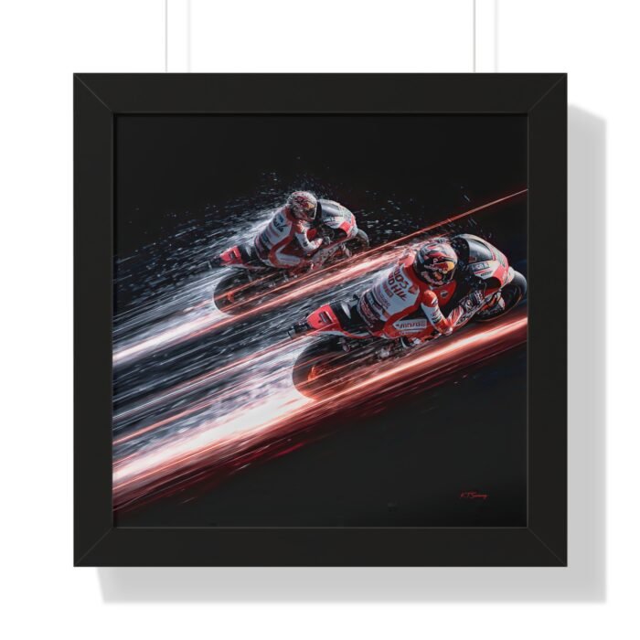 Limited Edition MotoGP Wall Art Framed Print| Collector’s Motorcycle Racing Artwork