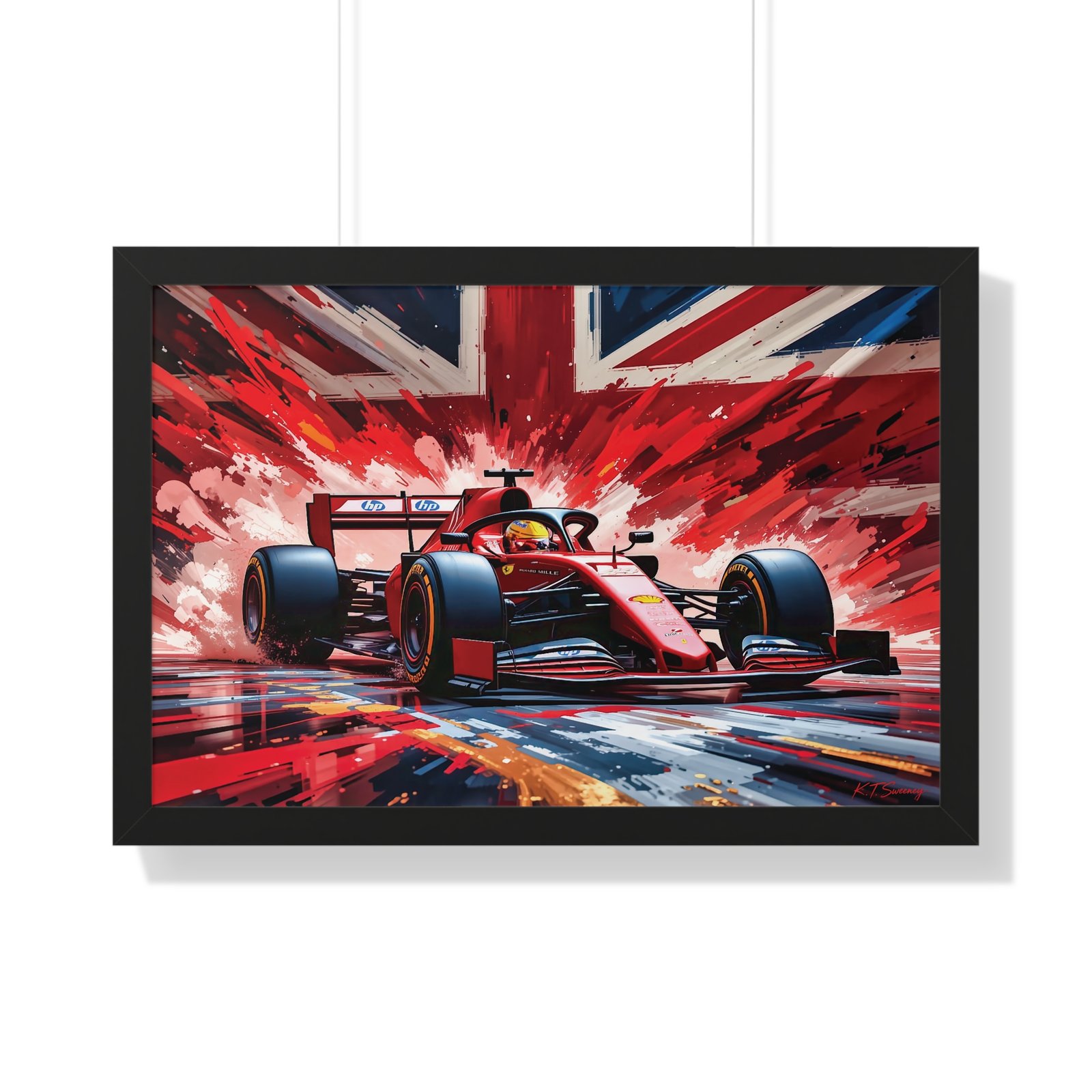 Exclusive Edition Lewis Hamilton Ferrari F1 | Collector’s Formula 1 Artwork - Image 4