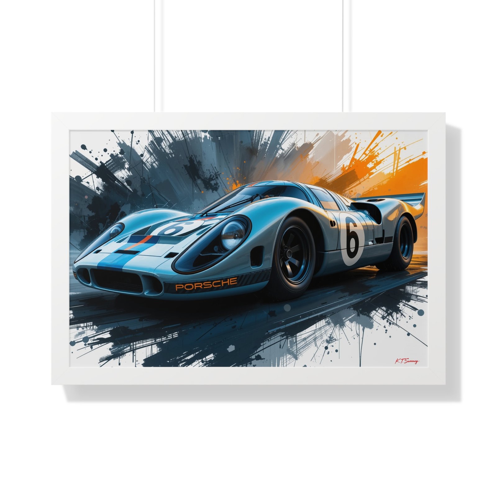 Le Mans Style Racing Car Wall Art Framed Print with 3D Textured Background | Studio Edition Collector’s Motorsport Artwork - Image 25