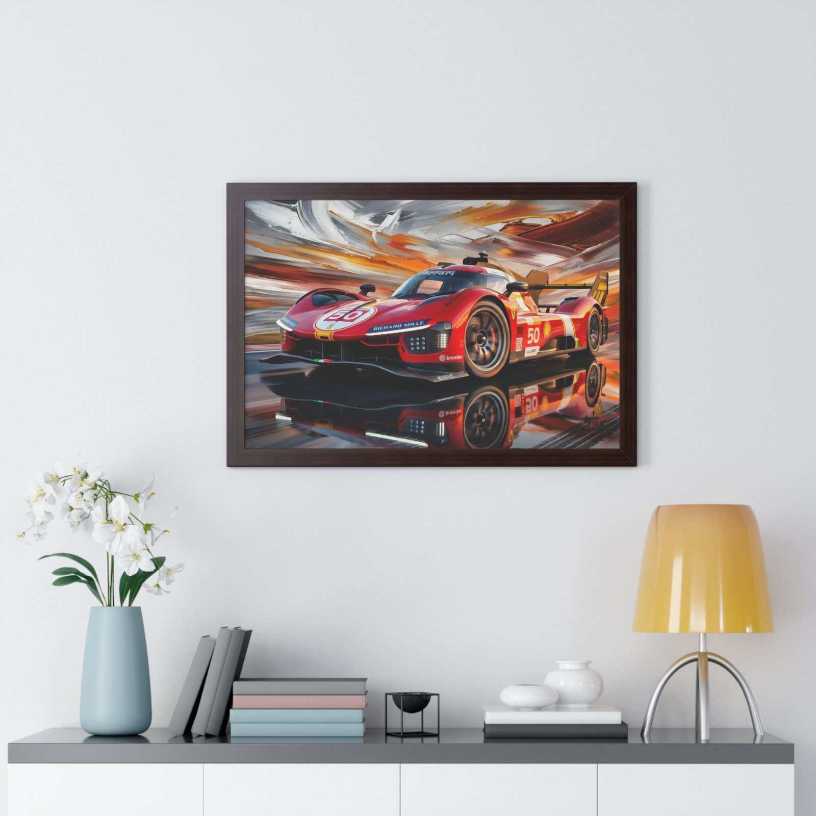 Ferrari 499P Hypercar – Le Mans IMSA Prototype Racing Art, Limited Edition Motorsport Artwork, Ferrari Racing - Image 11