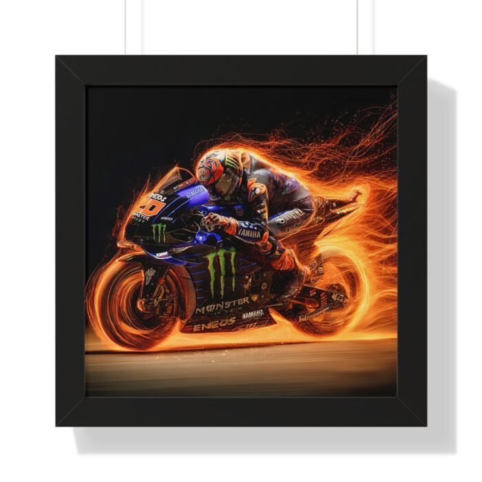 Limited Edition Fabio Quartararo MotoGP Wall Art Framed Print | Collector’s Motorcycle Racing Artwork