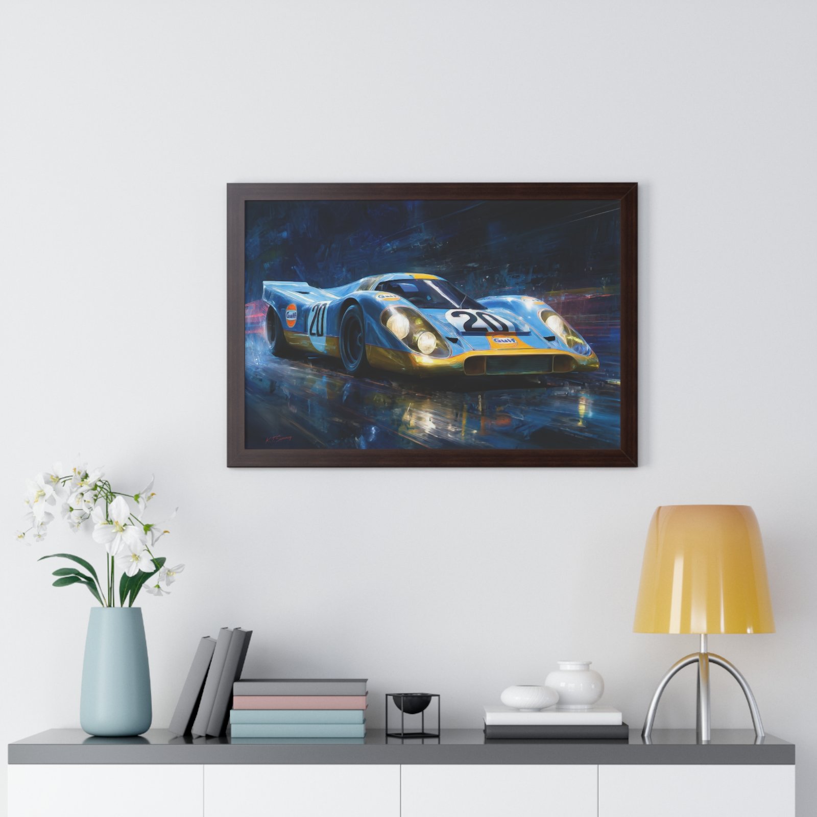 Exclusive Edition Porsche 917 Gulf Livery Wall Art Framed Print | Original Collector’s Racing Artwork - Image 11