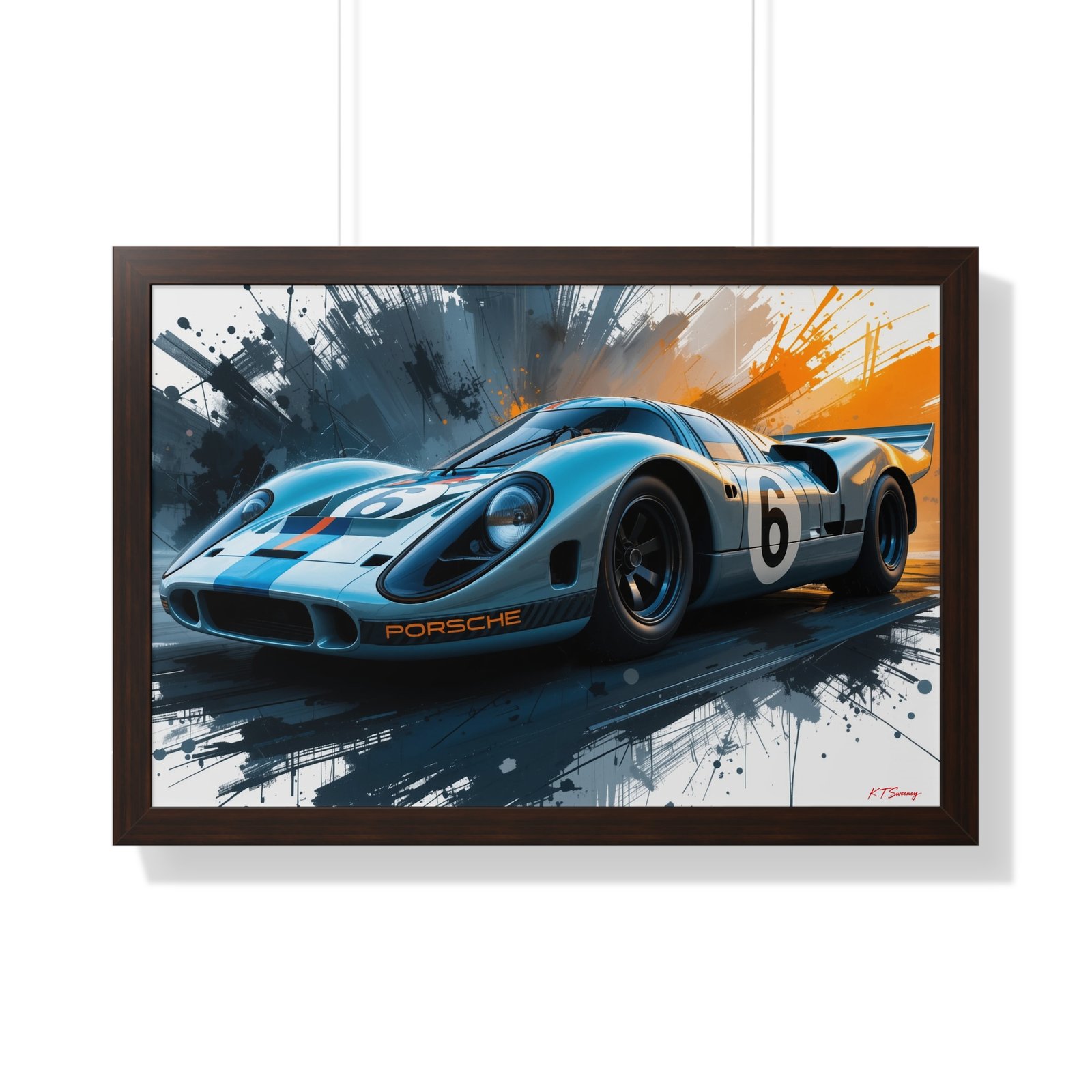 Le Mans Style Racing Car Wall Art Framed Print with 3D Textured Background | Studio Edition Collector’s Motorsport Artwork - Image 16