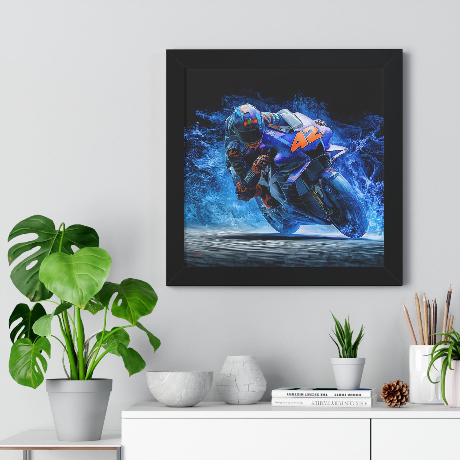 Limited Edition Alex Rins MotoGP Wall Art Framed Print | Collector’s Motorcycle Racing Artwork - Image 2