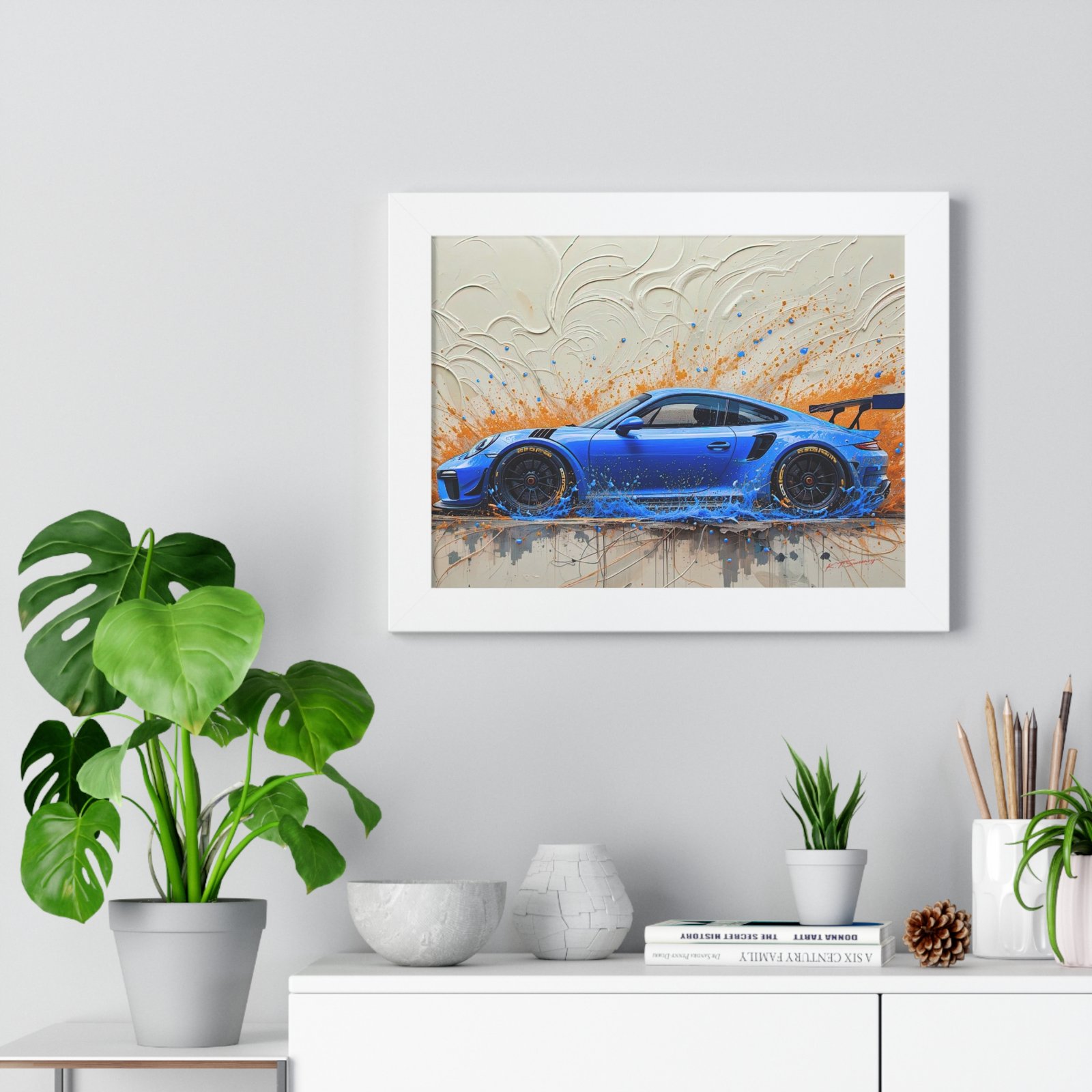 Exclusive Limited Edition Porsche 911 GT3 Art with 3D Textured Oil Paint Style Background | Collector’s Porsche Artwork - Image 26