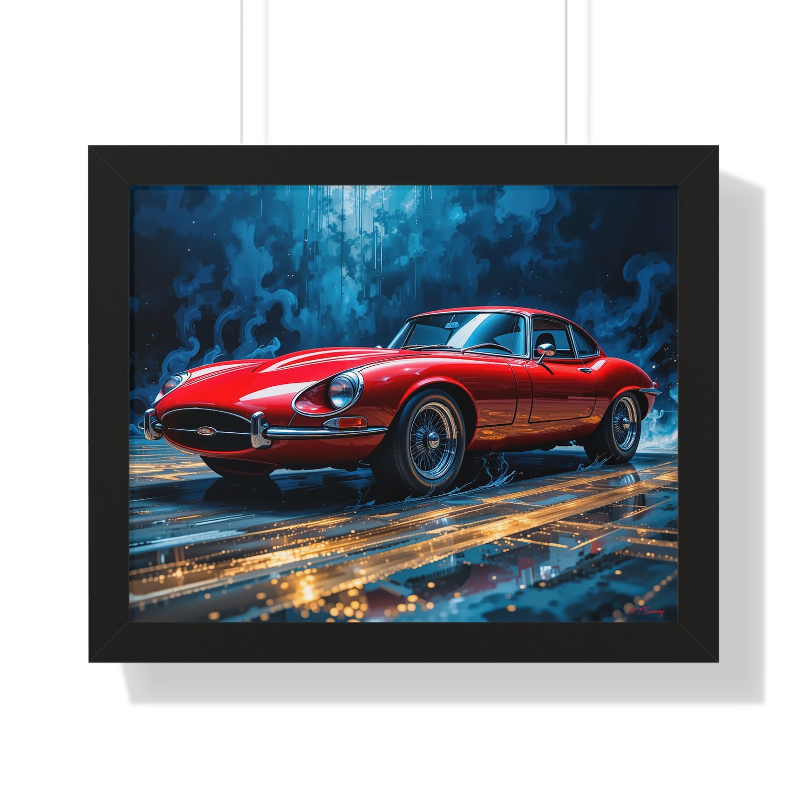 Exclusive Edition Red Jaguar XKE | Collector’s Classic Jaguar Artwork