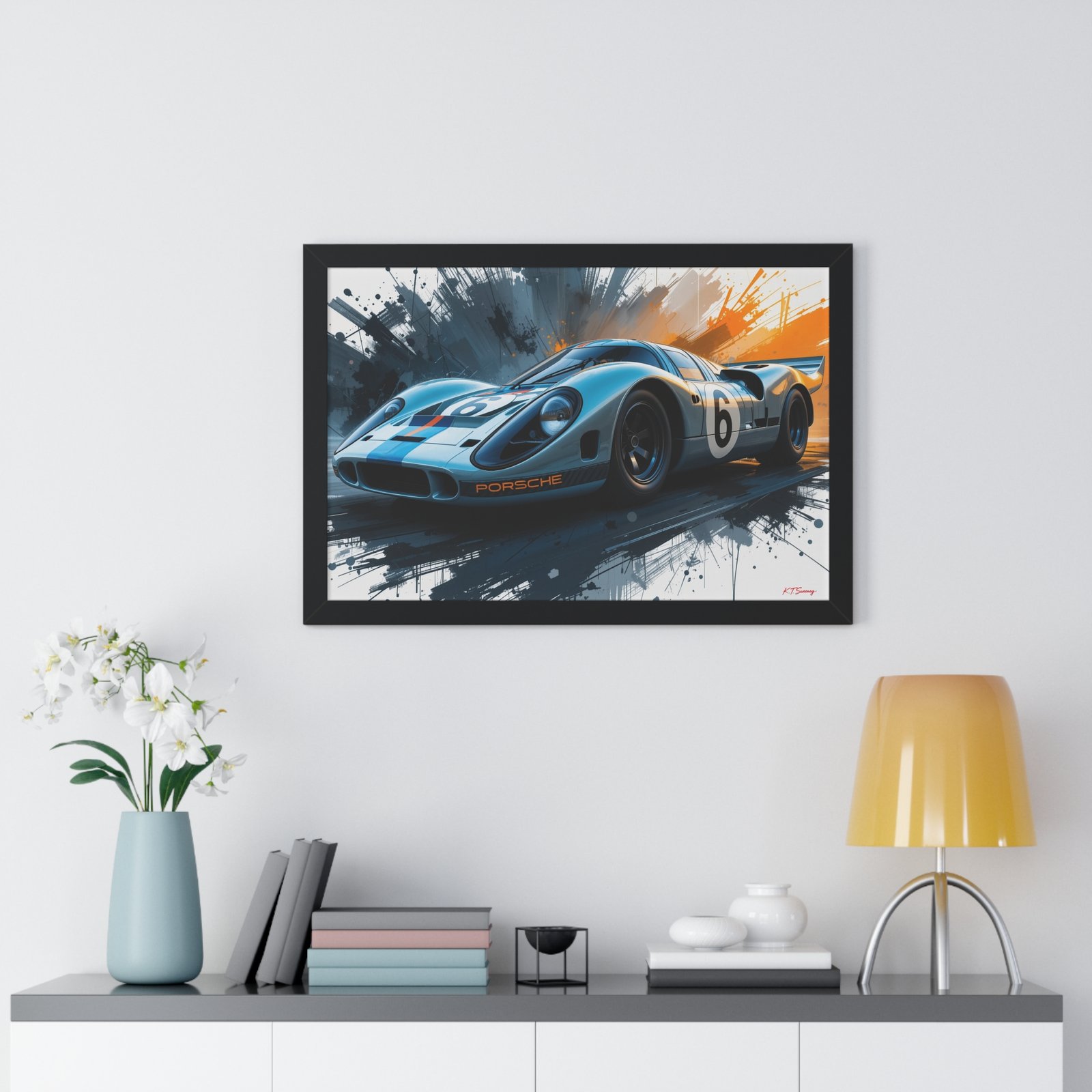 Le Mans Style Racing Car Wall Art Framed Print with 3D Textured Background | Studio Edition Collector’s Motorsport Artwork - Image 8