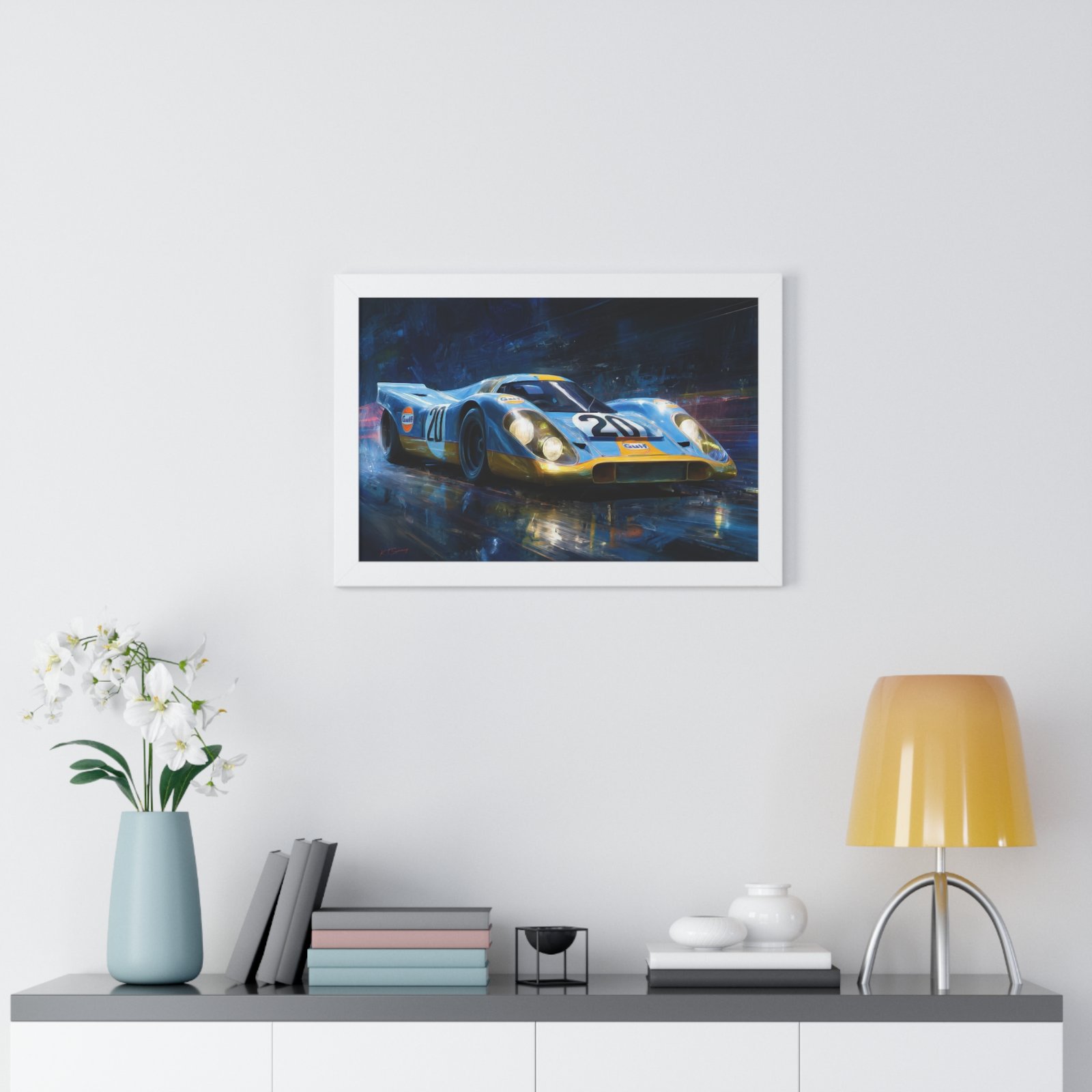 Exclusive Edition Porsche 917 Gulf Livery Wall Art Framed Print | Original Collector’s Racing Artwork - Image 14