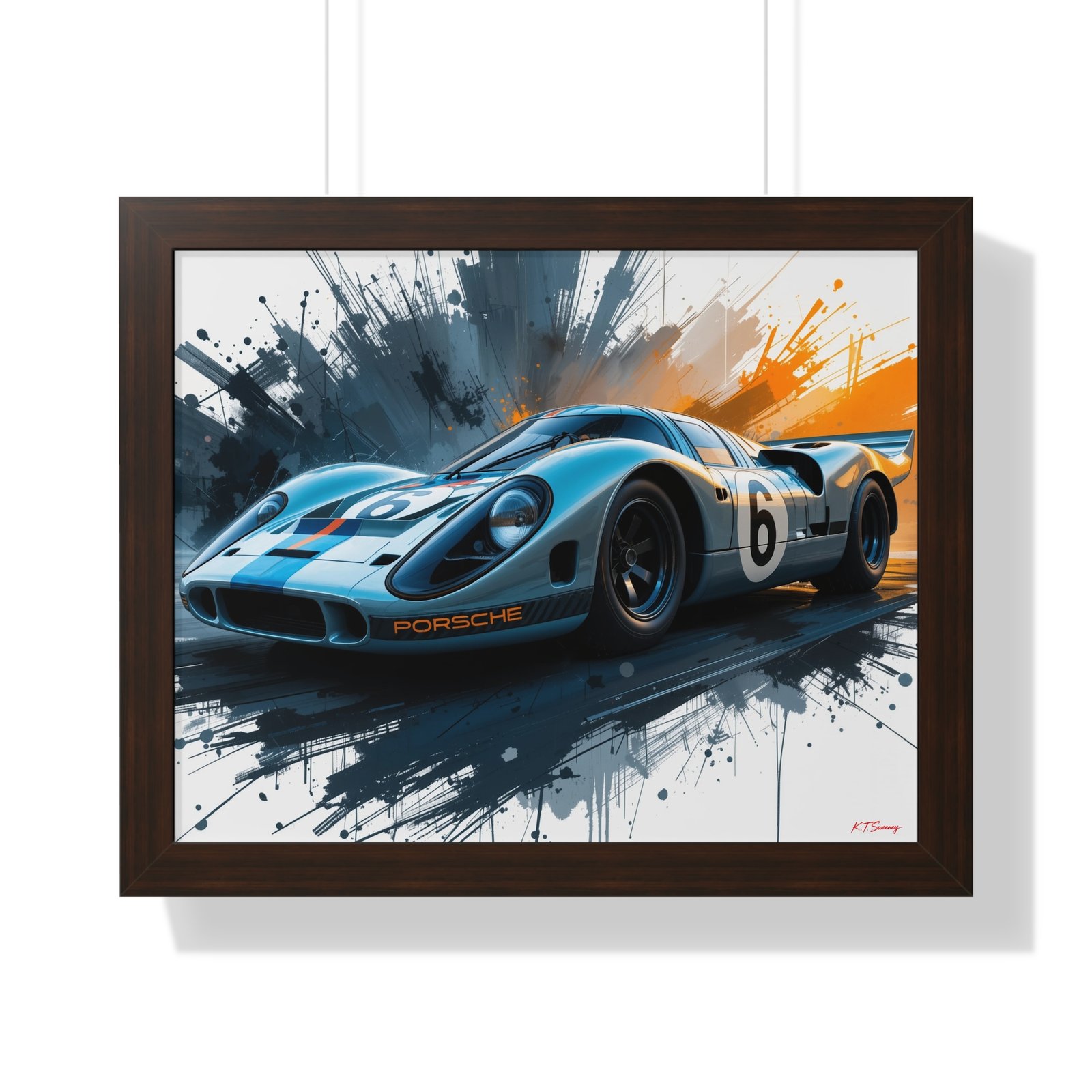 Le Mans Style Racing Car Wall Art Framed Print with 3D Textured Background | Studio Edition Collector’s Motorsport Artwork - Image 10