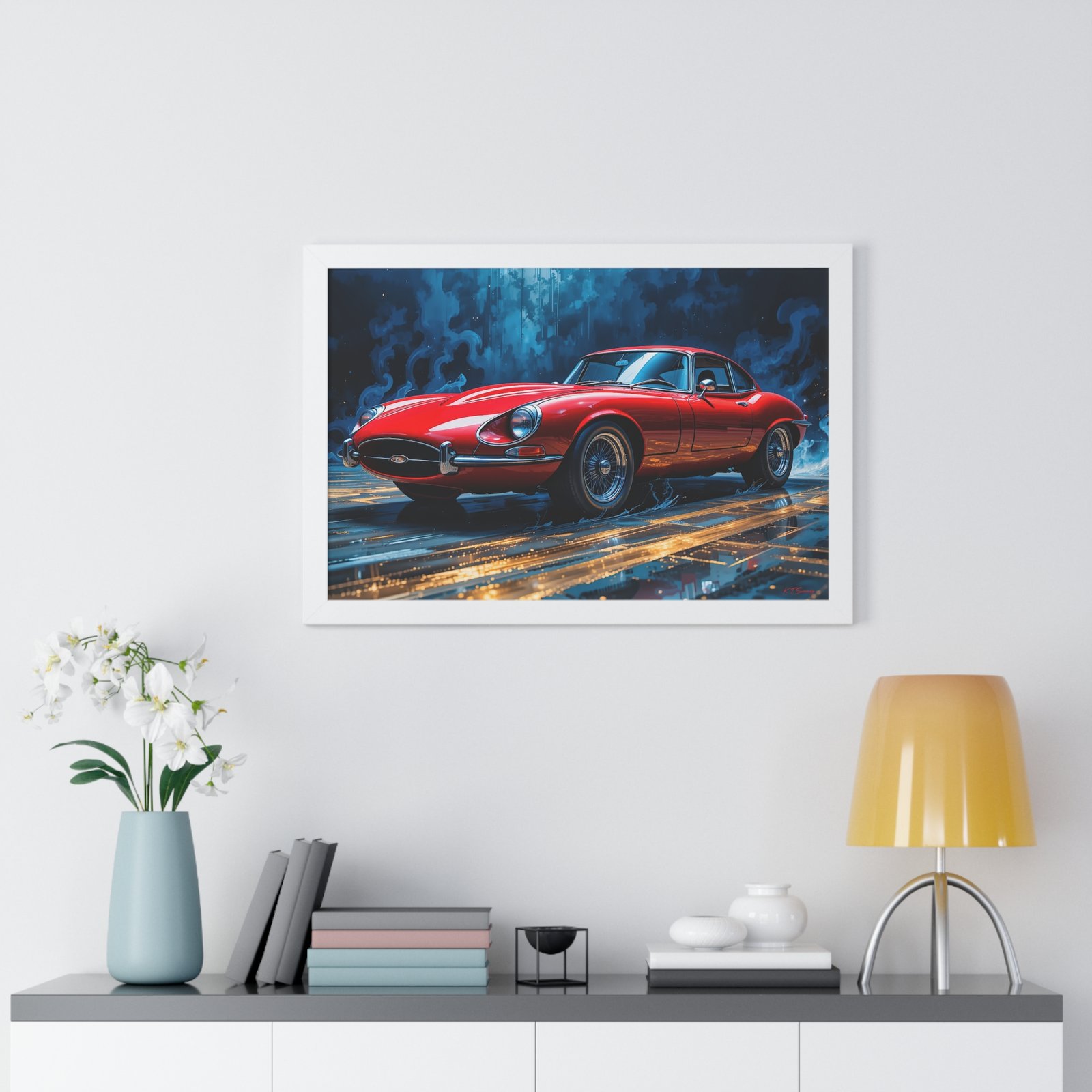 Exclusive Edition Red Jaguar XKE | Collector’s Classic Jaguar Artwork - Image 26