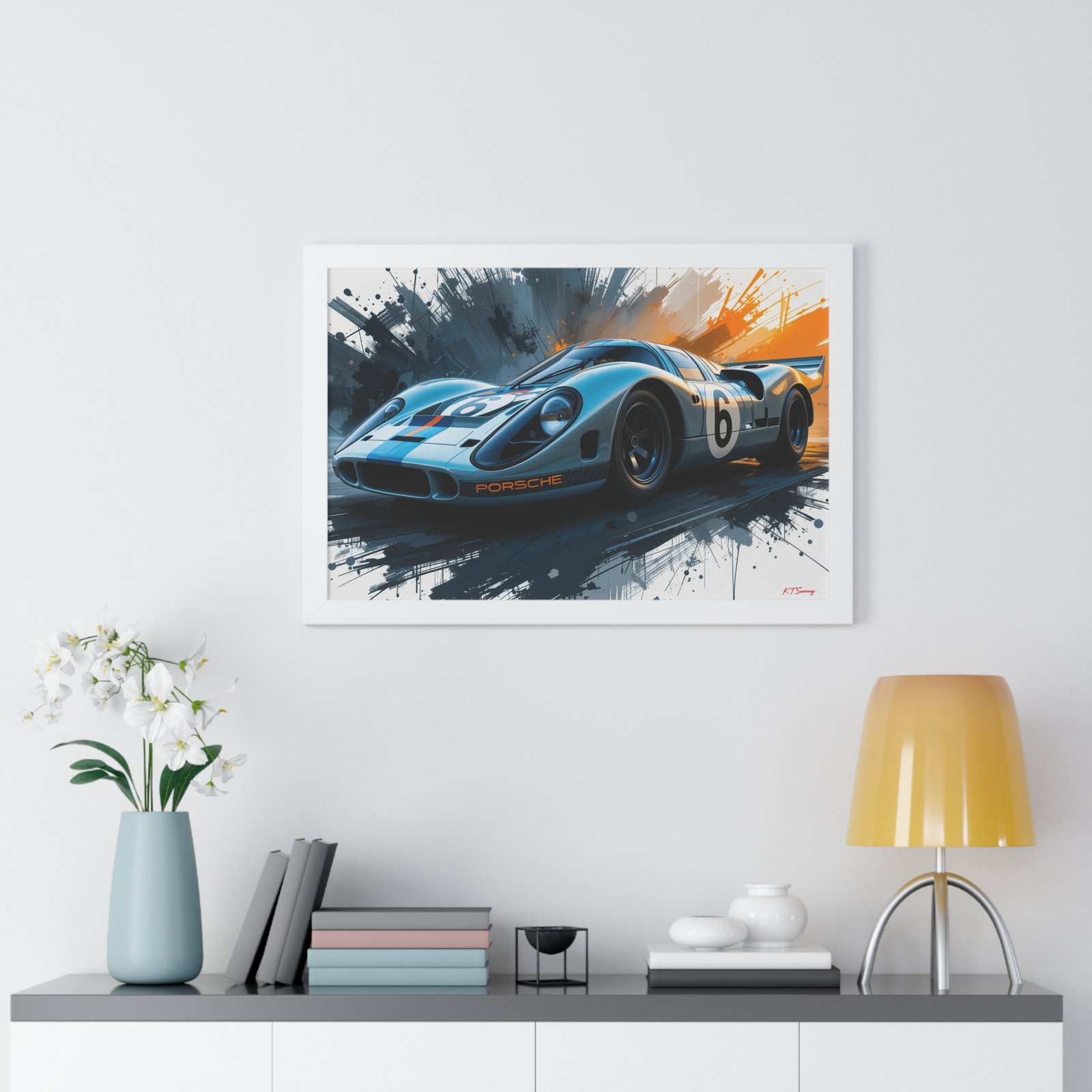 Le Mans Style Racing Car Wall Art Framed Print with 3D Textured Background | Studio Edition Collector’s Motorsport Artwork - Image 26
