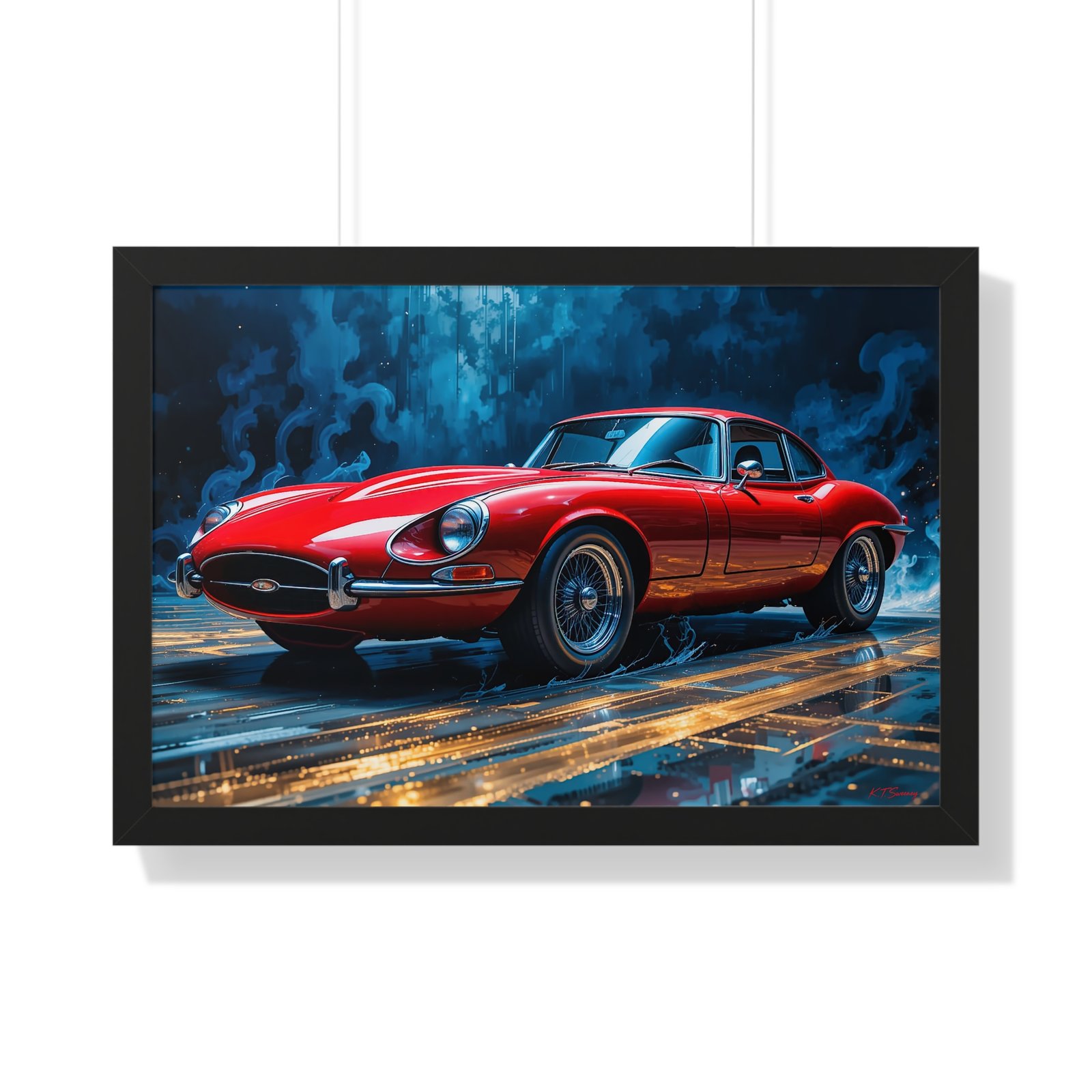 Exclusive Edition Red Jaguar XKE | Collector’s Classic Jaguar Artwork - Image 7