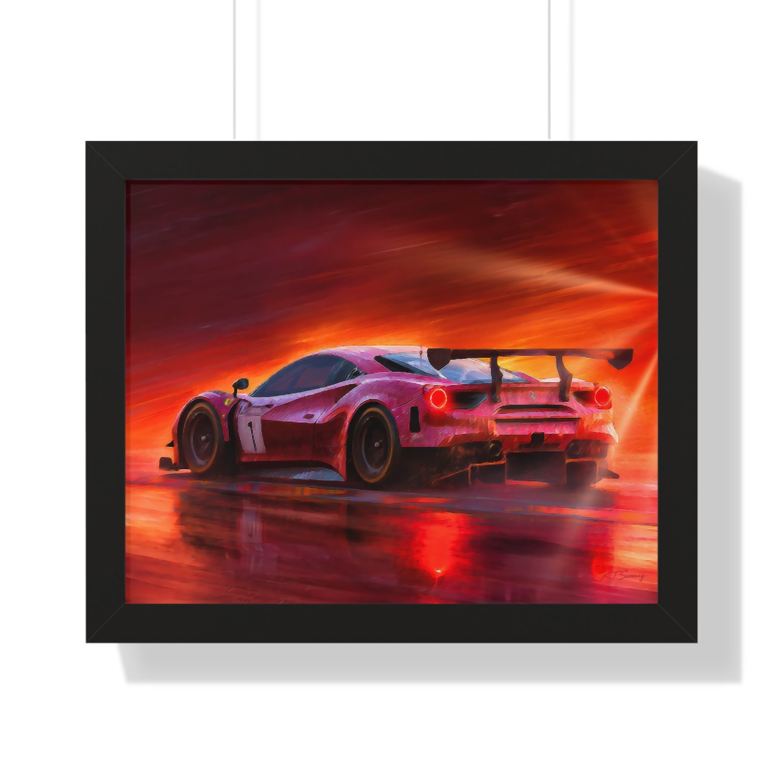 Limited Edition Ferrari IMSA GTD Racing Car Wall Art Framed Print | Collector’s Ferrari Motorsport Artwork