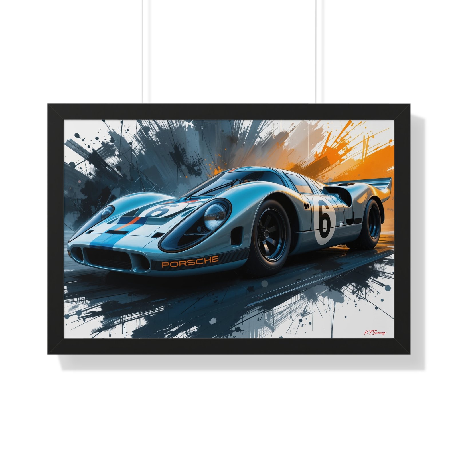 Le Mans Style Racing Car Wall Art Framed Print with 3D Textured Background | Studio Edition Collector’s Motorsport Artwork - Image 7