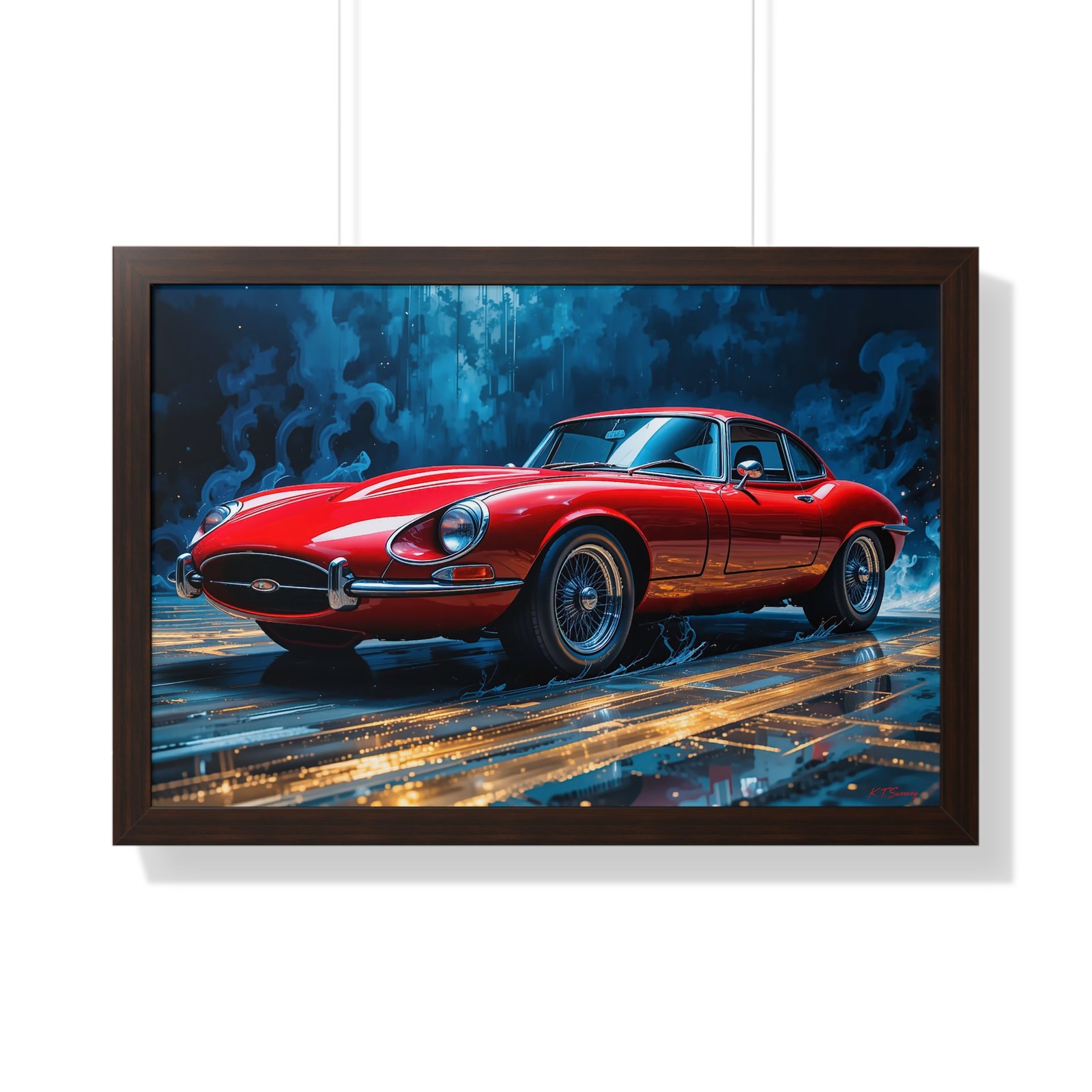 Exclusive Edition Red Jaguar XKE | Collector’s Classic Jaguar Artwork - Image 16
