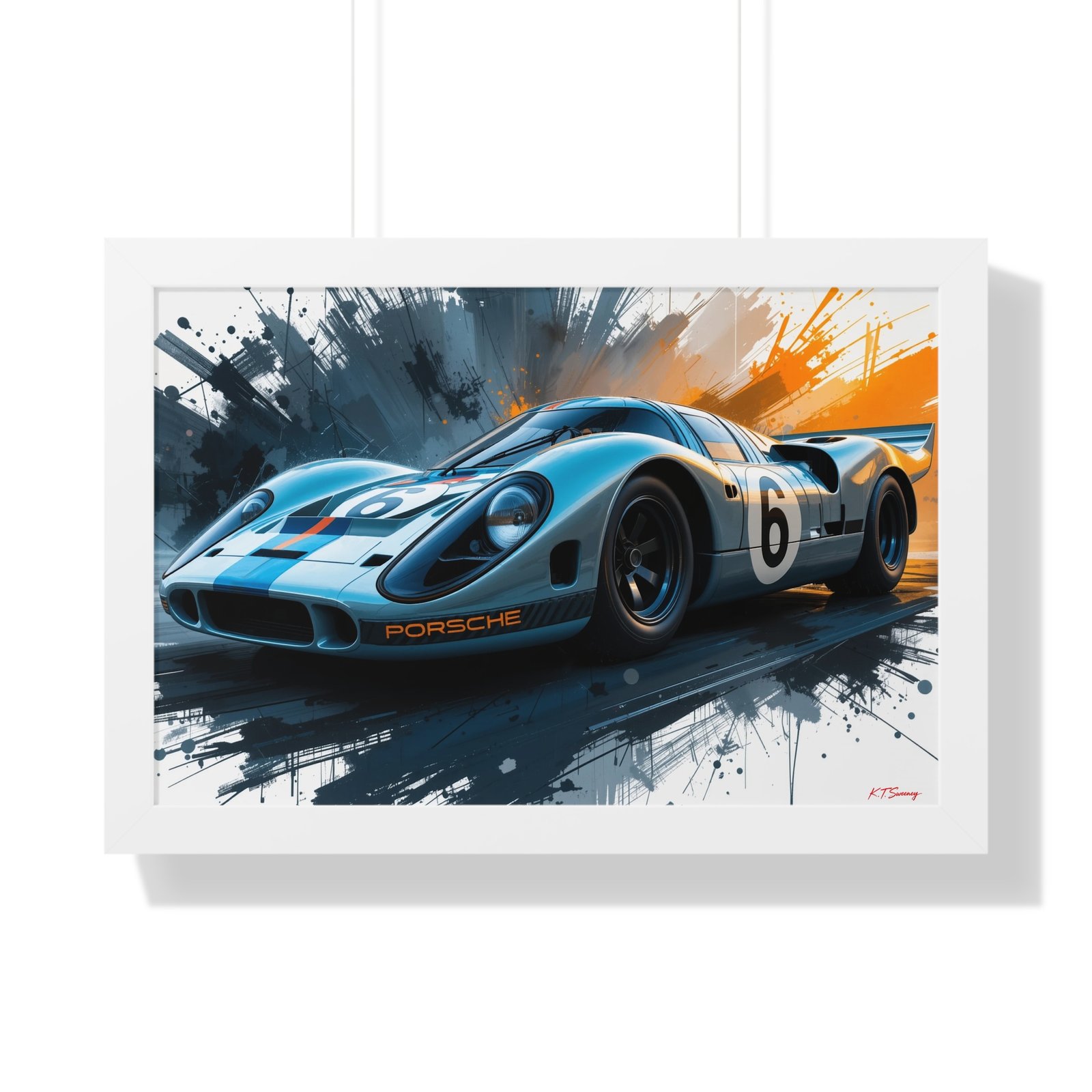 Le Mans Style Racing Car Wall Art Framed Print with 3D Textured Background | Studio Edition Collector’s Motorsport Artwork - Image 22