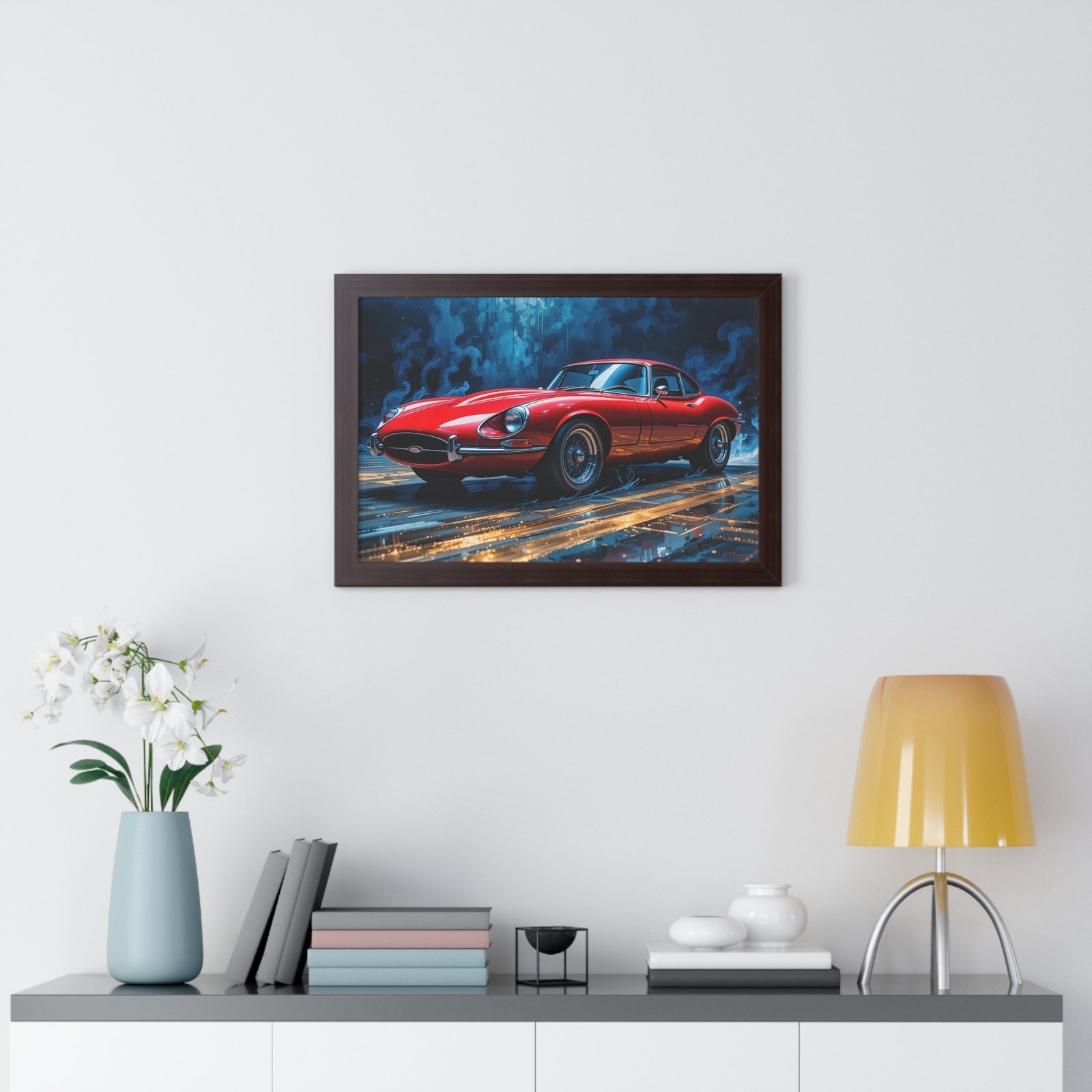 Exclusive Edition Red Jaguar XKE | Collector’s Classic Jaguar Artwork - Image 14