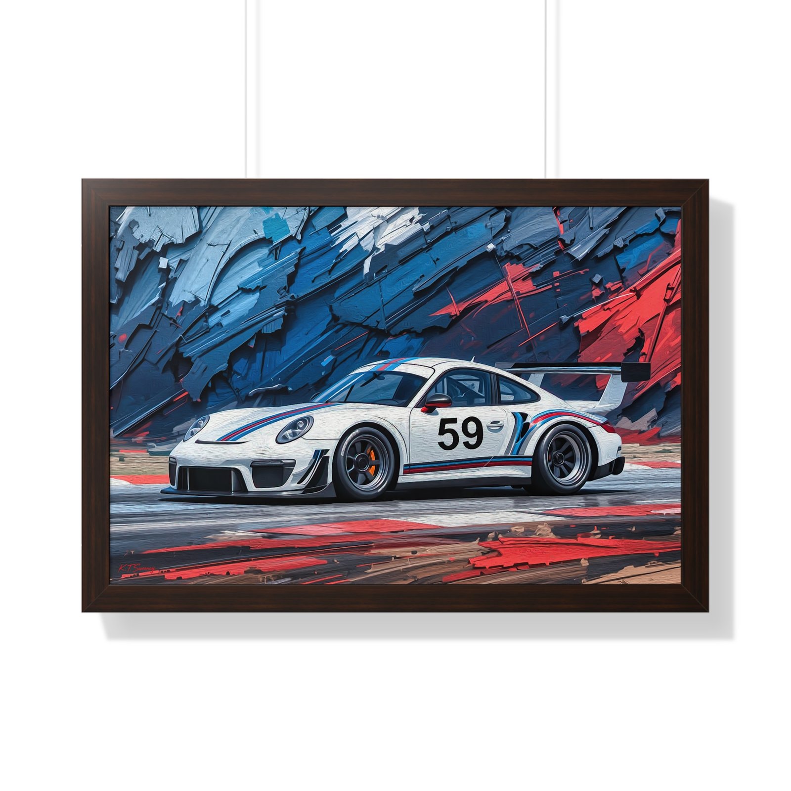 Collector’s Edition Porsche 911 GT3 Brumos Racing Tribute Wall Art Framed Print | Iconic Porsche Motorsport Artwork - Image 16