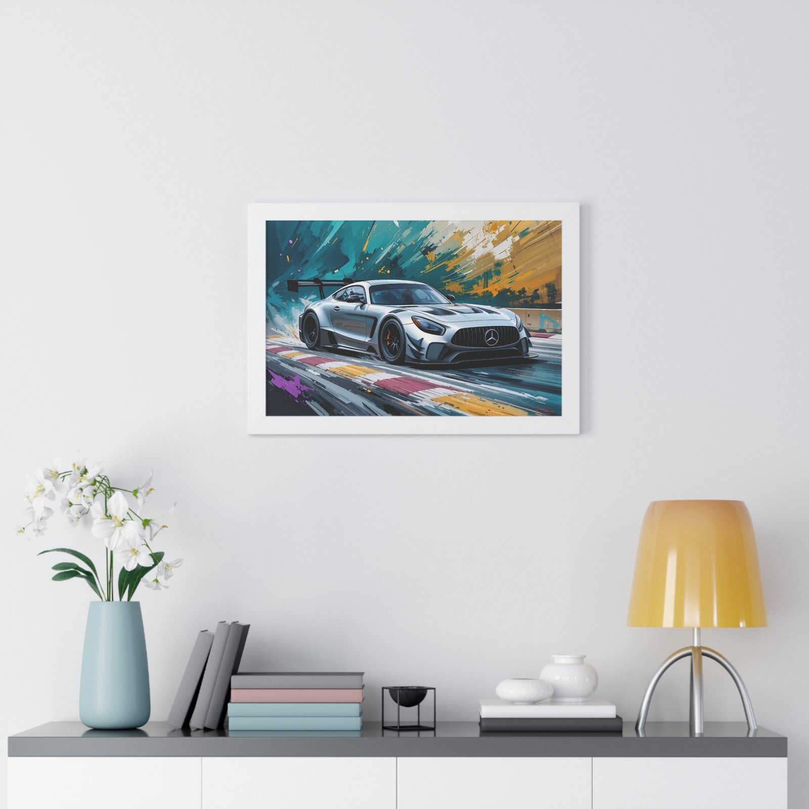 Limited Edition Mercedes GTD IMSA Inspired Racing Car | Silver Mercedes Collector’s Artwork - Image 23