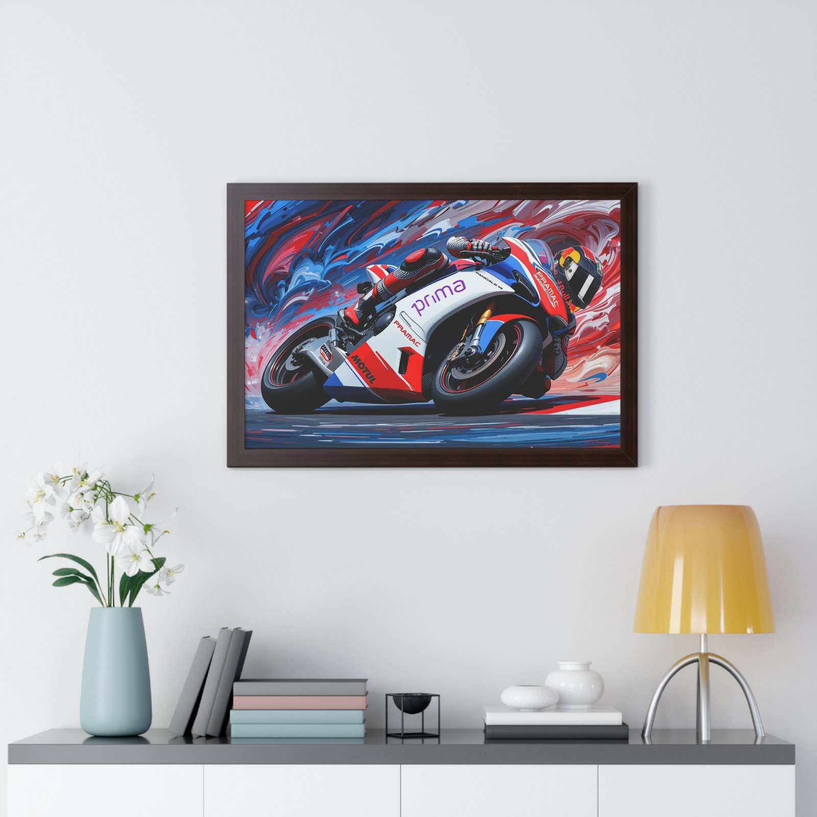 Limited Edition MotoGP Jorge Martin Wall Art Framed Print with Textured Oil Paint Style Design | Collector’s Motorcycle Racing Artwork - Image 11