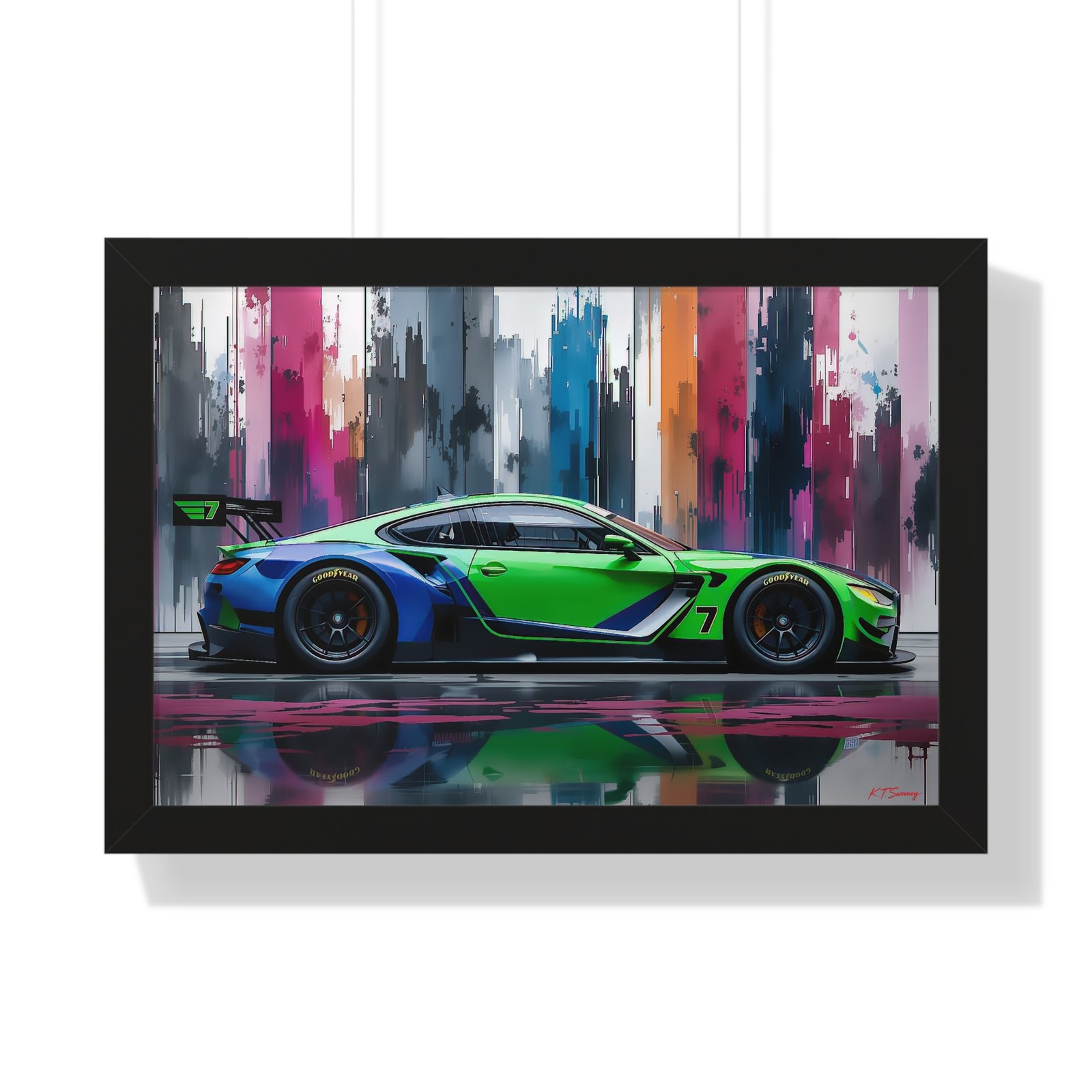 BMW M8 IMSA Inspired Wall Art Framed Print | Original Design Studio Edition Collector’s Motorsport Artwork - Image 4