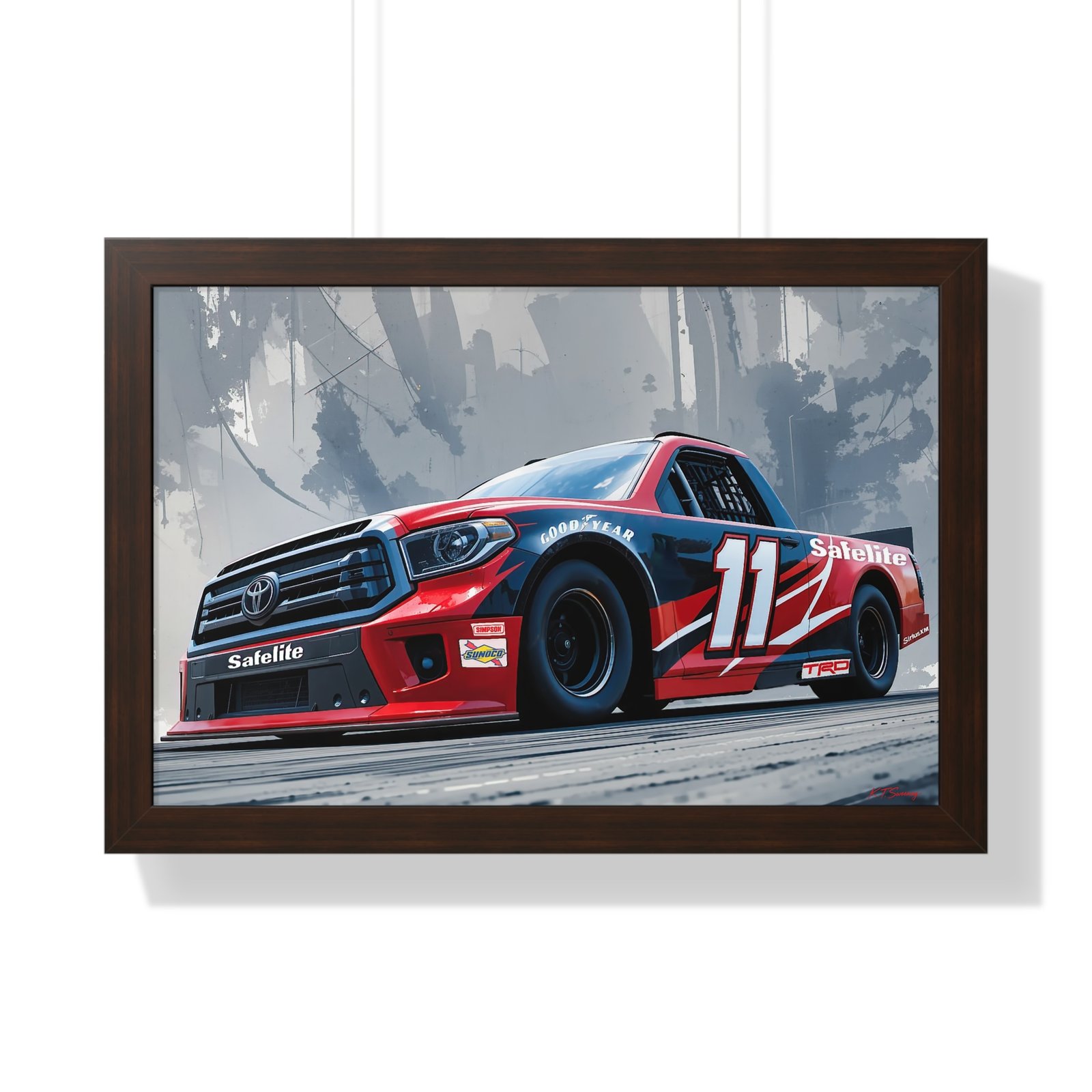 NASCAR Racing Truck Series Corey Heim Framed Art Print | Original Collector's Artwork - Image 25