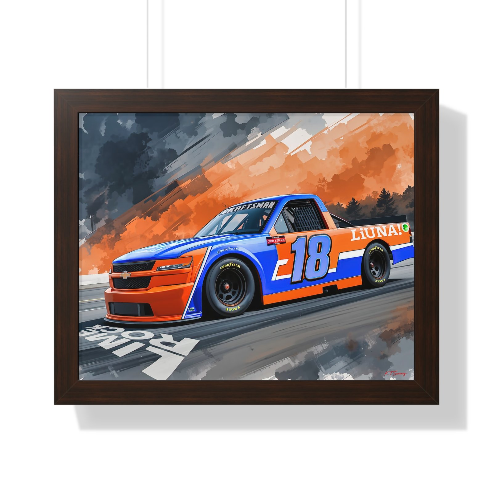 Limited Edition NASCAR Truck Series Tyler Ankrum Wall Art Framed Print | Original Collector’s Racing Artwork - Image 10