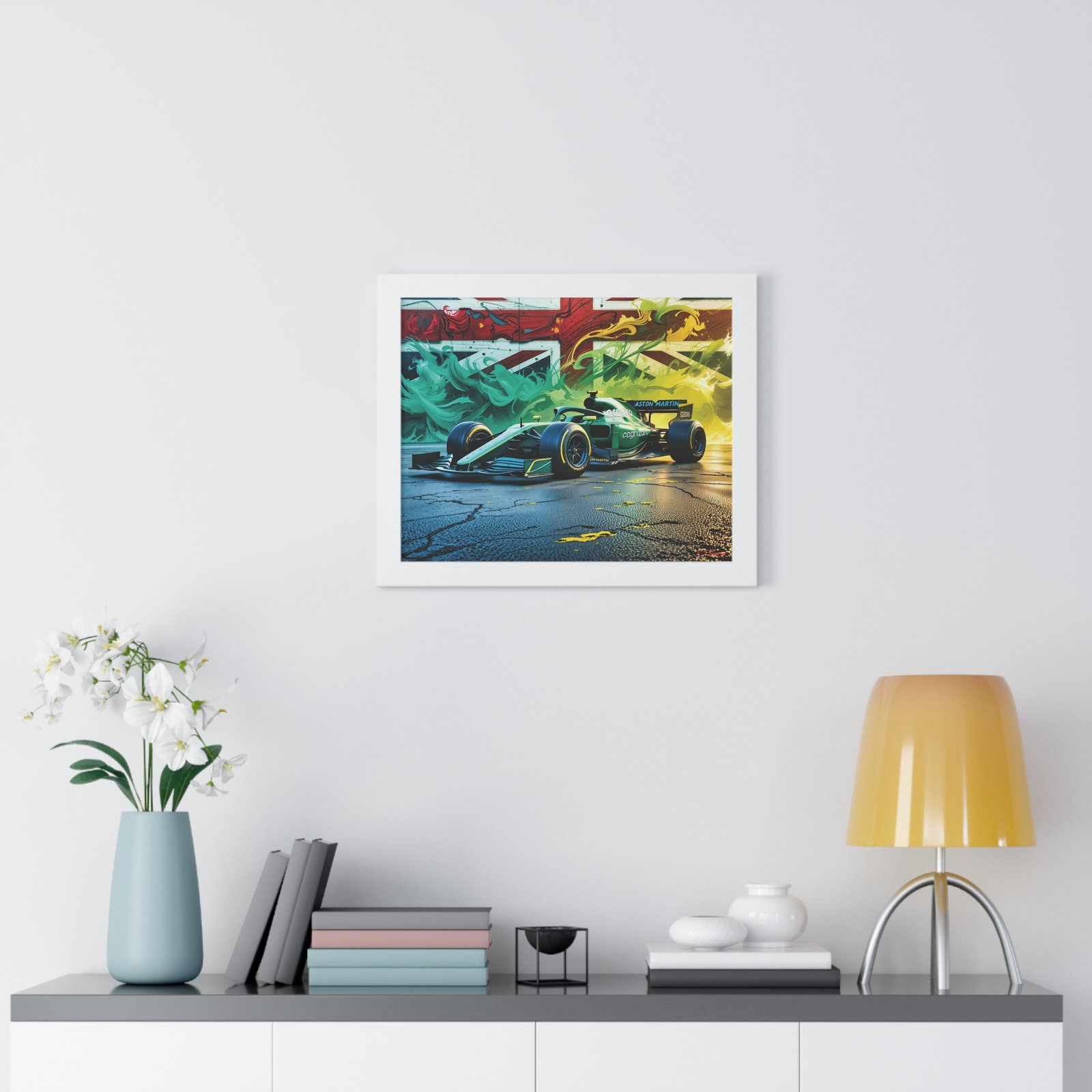 Exclusive Edition Aston Martin F1 Wall Art Framed Print with Union Jack Background | Collector’s Formula 1 Artwork - Image 20