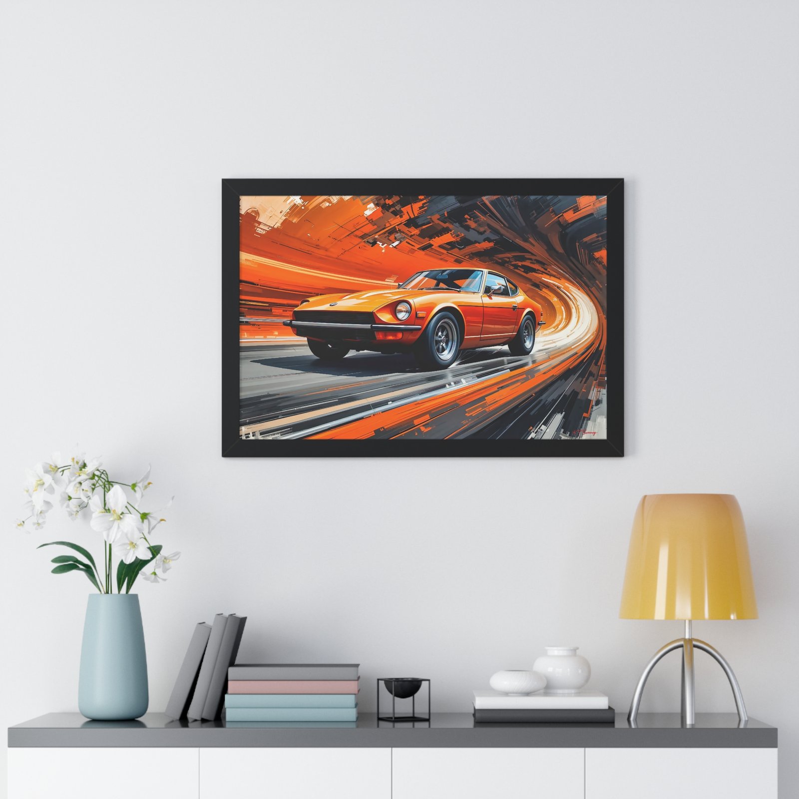 1971 Datsun 240Z Classic Car Wall Art Framed Print | Studio Edition Collector’s Artwork - Image 8