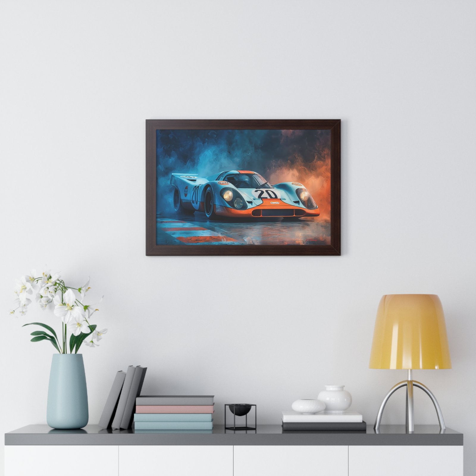 Exclusive Edition Porsche 917 Gulf Livery Wall Art Framed Print | Original Collector’s Racing Artwork - Image 8