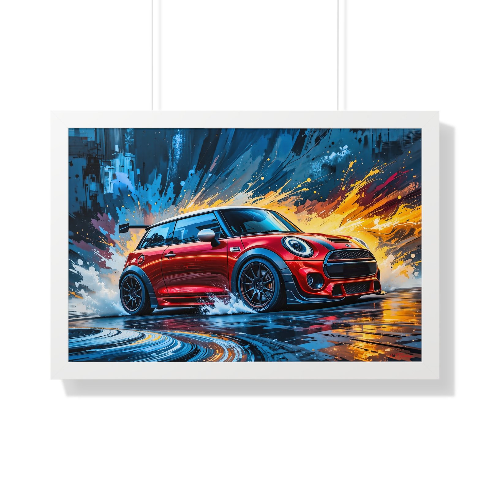 Limited Edition Red Mini Cooper S Racing Car Wall Art Framed Print | Collector’s Classic Mini Artwork - Image 25
