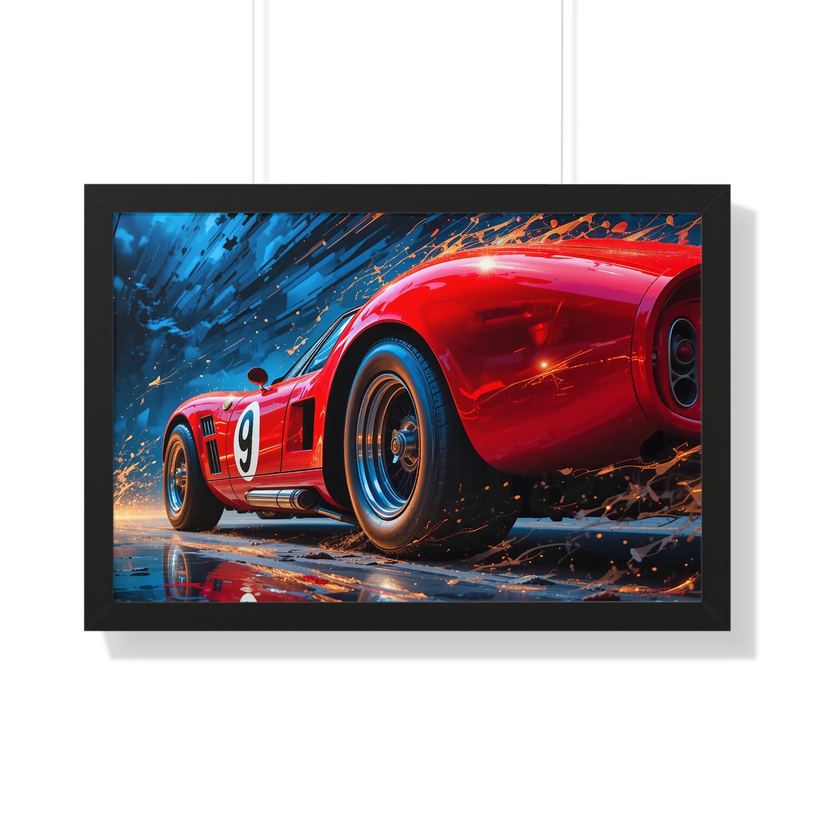 Exclusive Edition Vintage Red Maserati Inspired Wall Art Framed Print | Collector’s Motorsport Artwork - Image 7
