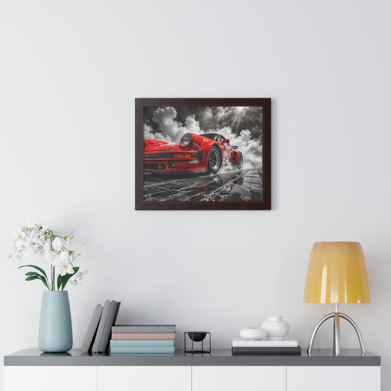 Limited Edition Porsche 930 Turbo Wall Art Framed Print in Red | Classic Porsche Collector’s Artwork - Image 11