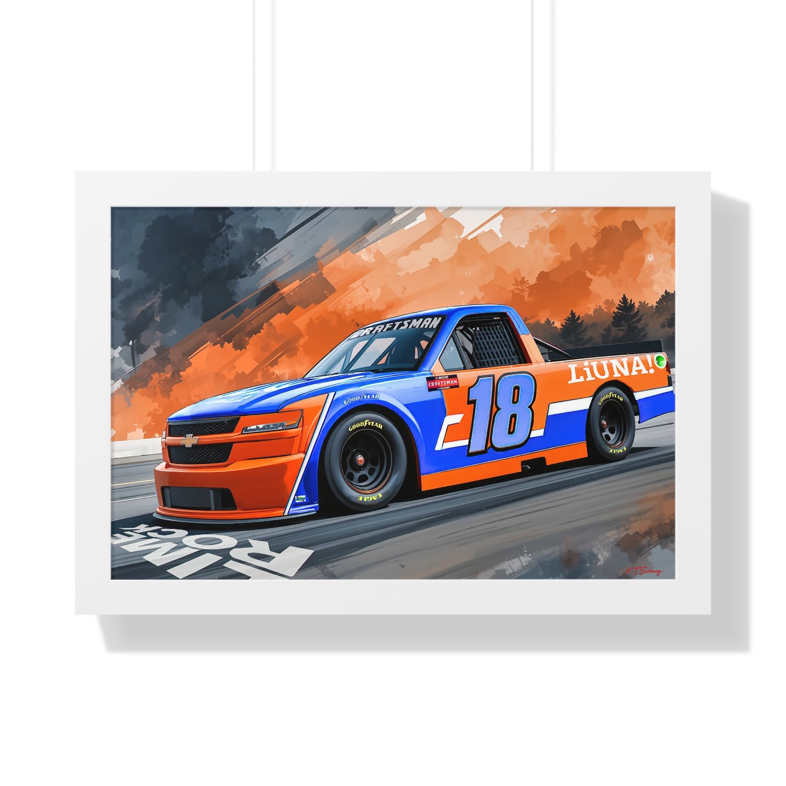 Limited Edition NASCAR Truck Series Tyler Ankrum Wall Art Framed Print | Original Collector’s Racing Artwork - Image 22